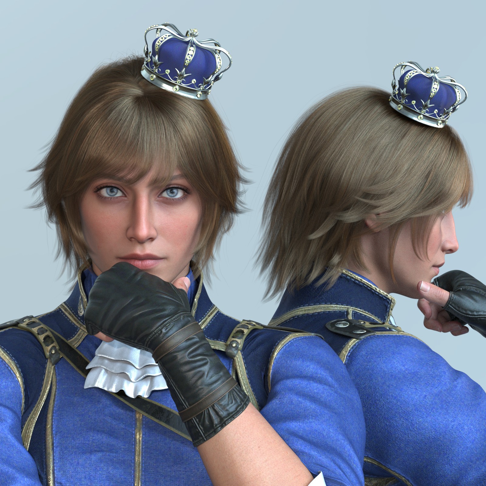 ALO Koralia Hair for Genesis 9, 8 and 8.1 Females by N/A
