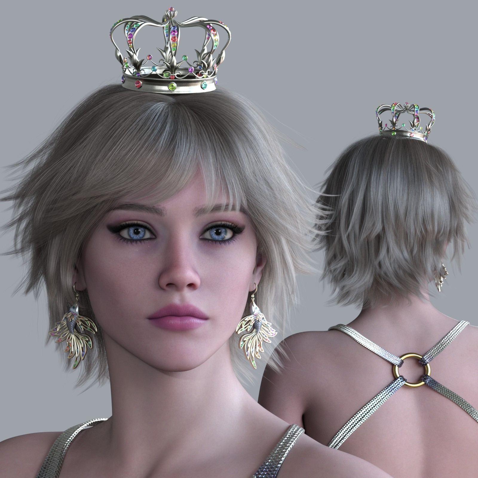 ALO Koralia Hair for Genesis 9, 8 and 8.1 Females by N/A