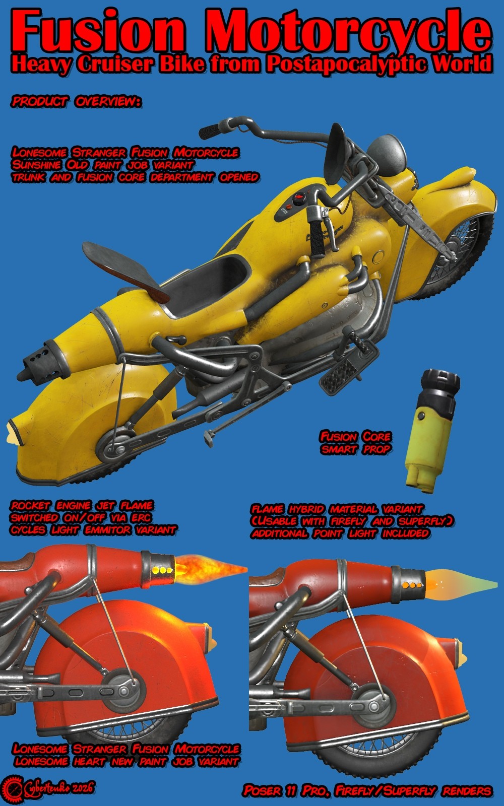 Fusion Motorcycle for Poser by N/A