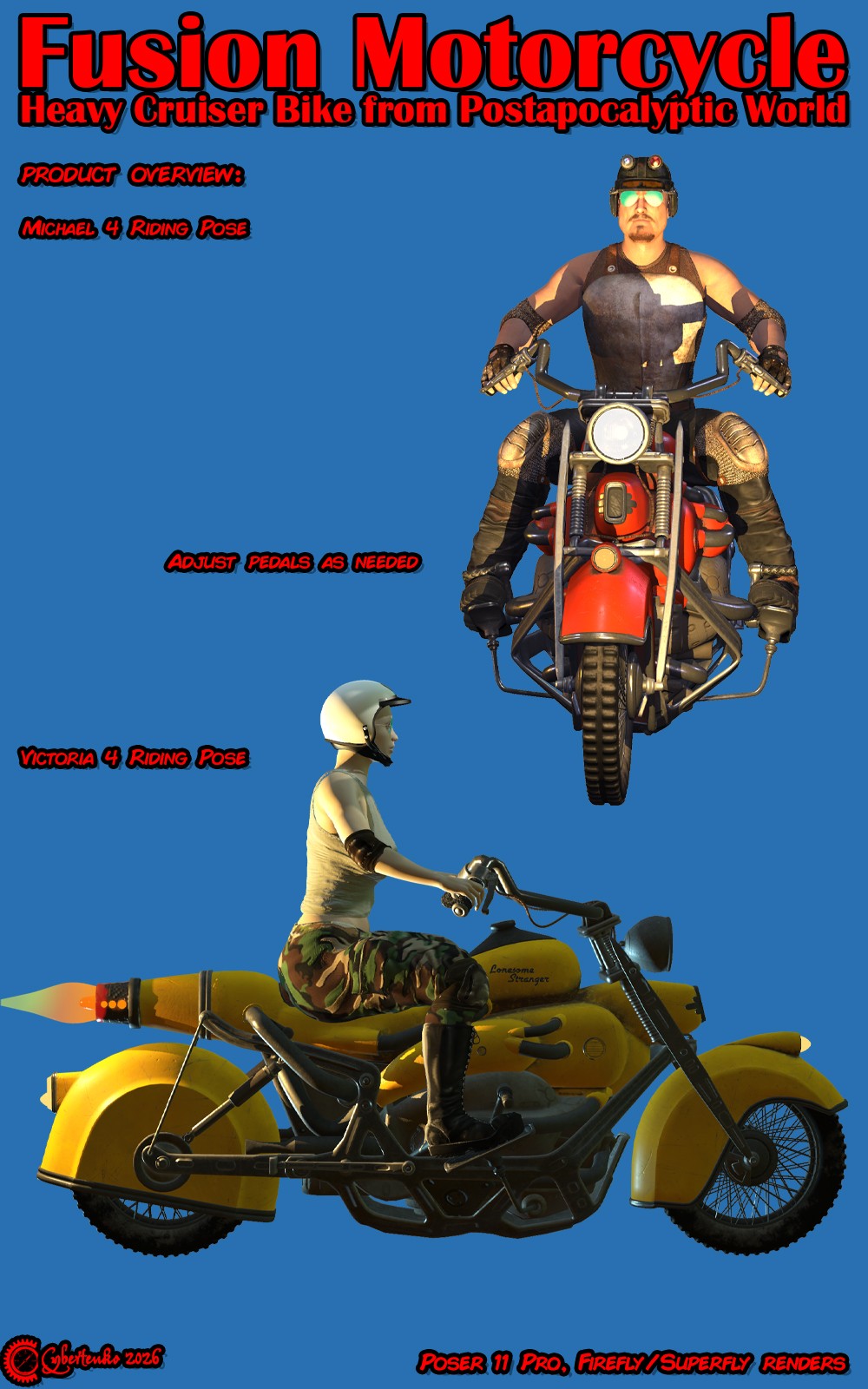 Fusion Motorcycle for Poser by N/A