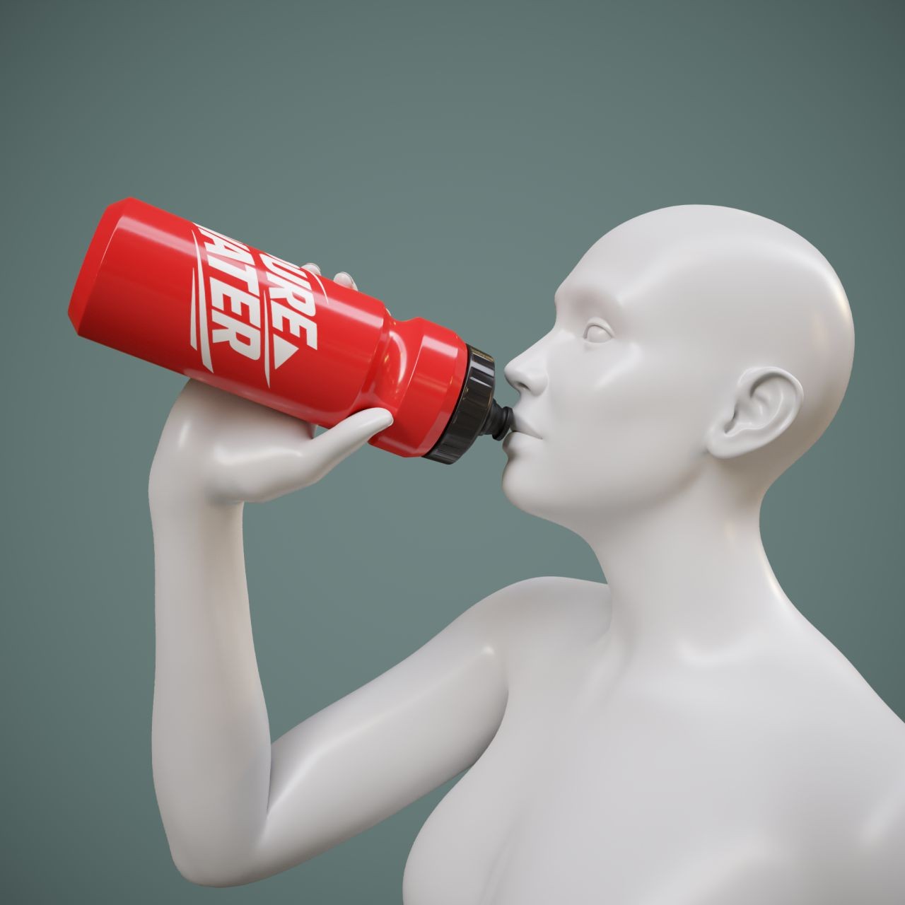 Sports Water Bottle with Poses G9 by N/A