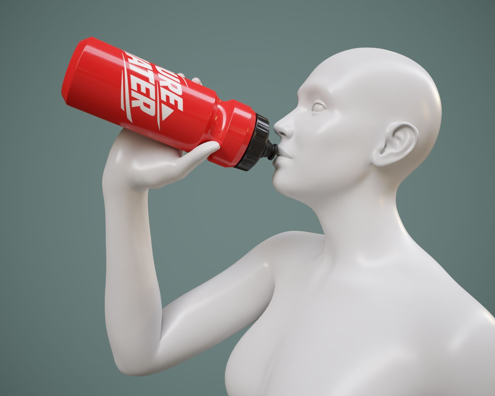 Sports Water Bottle with Poses G9 by N/A