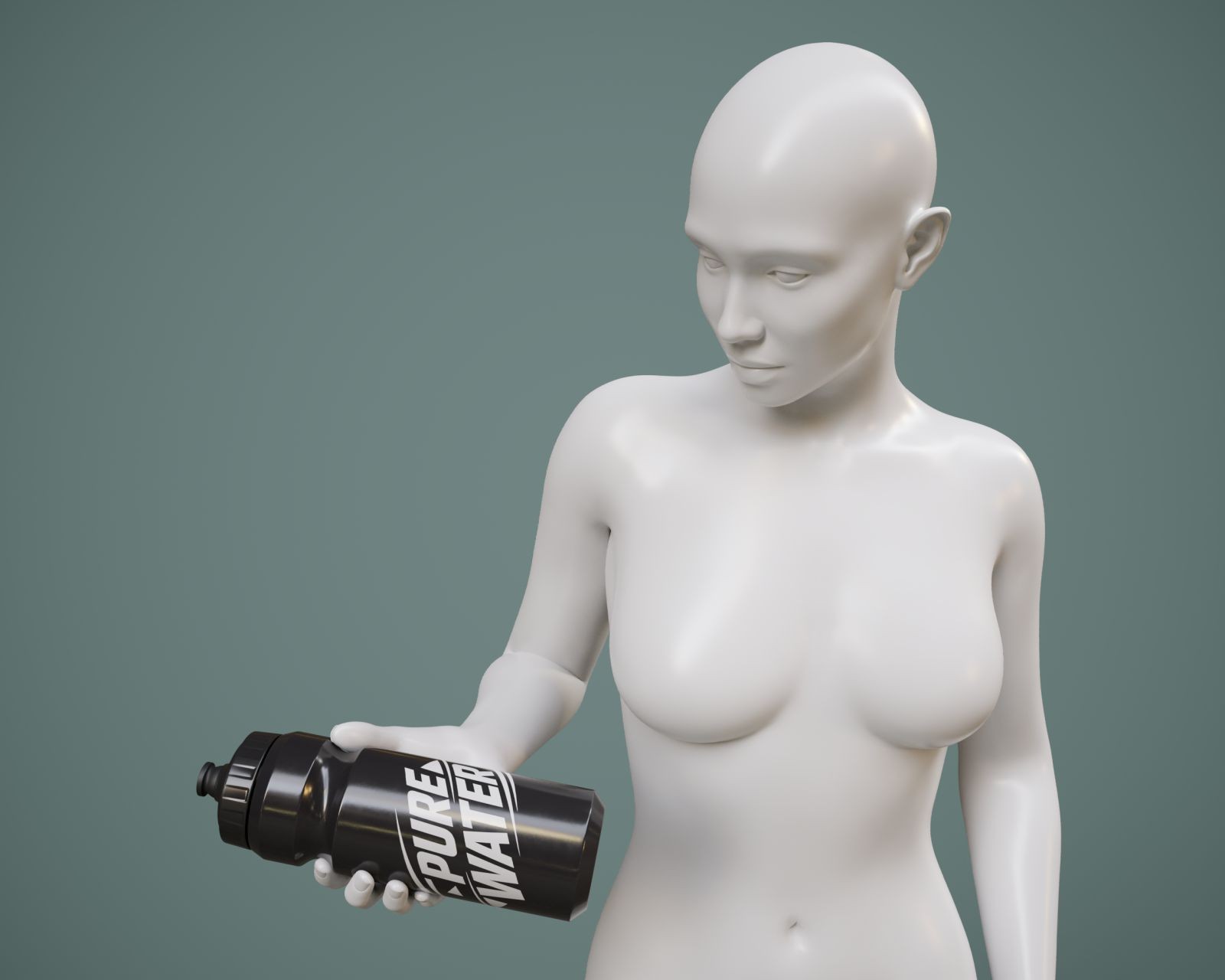 Sports Water Bottle with Poses G9 by N/A