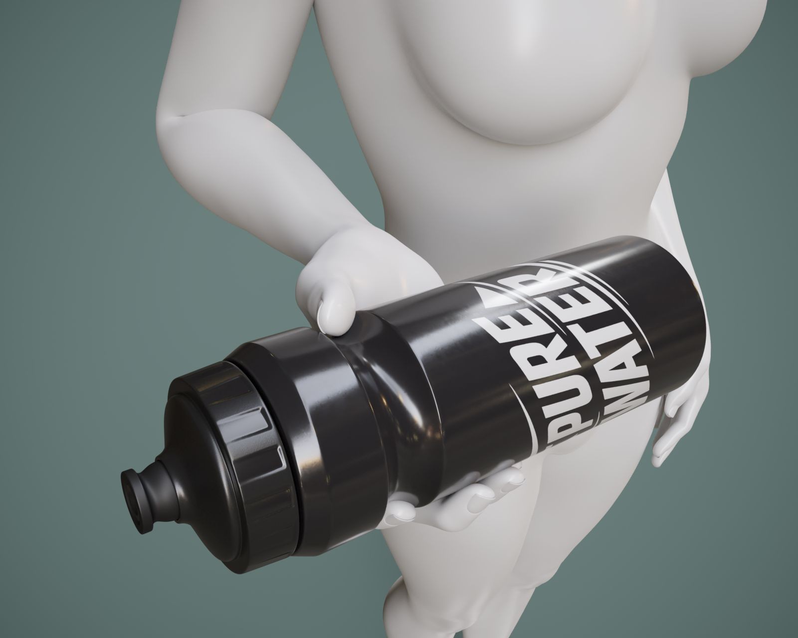 Sports Water Bottle with Poses G9 by N/A
