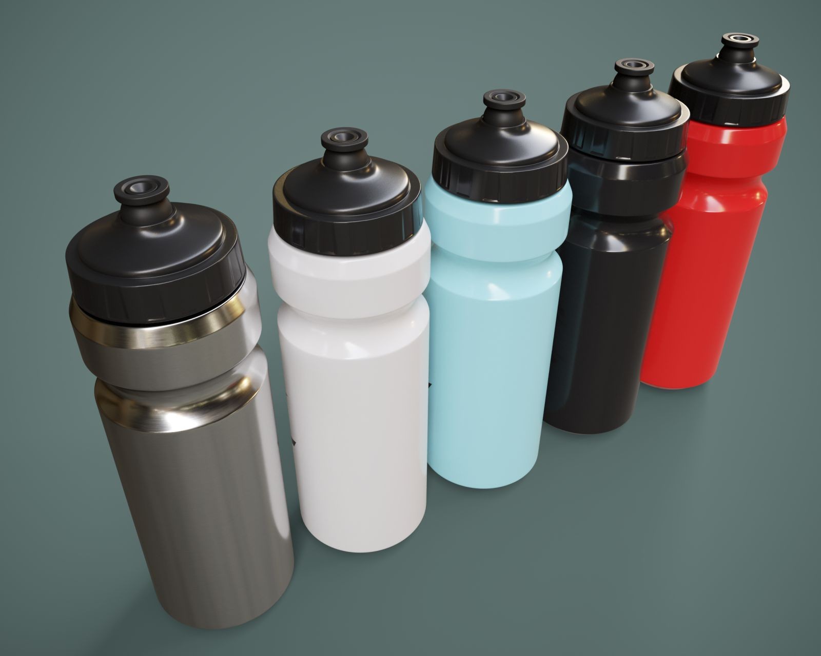 Sports Water Bottle with Poses G9 by N/A