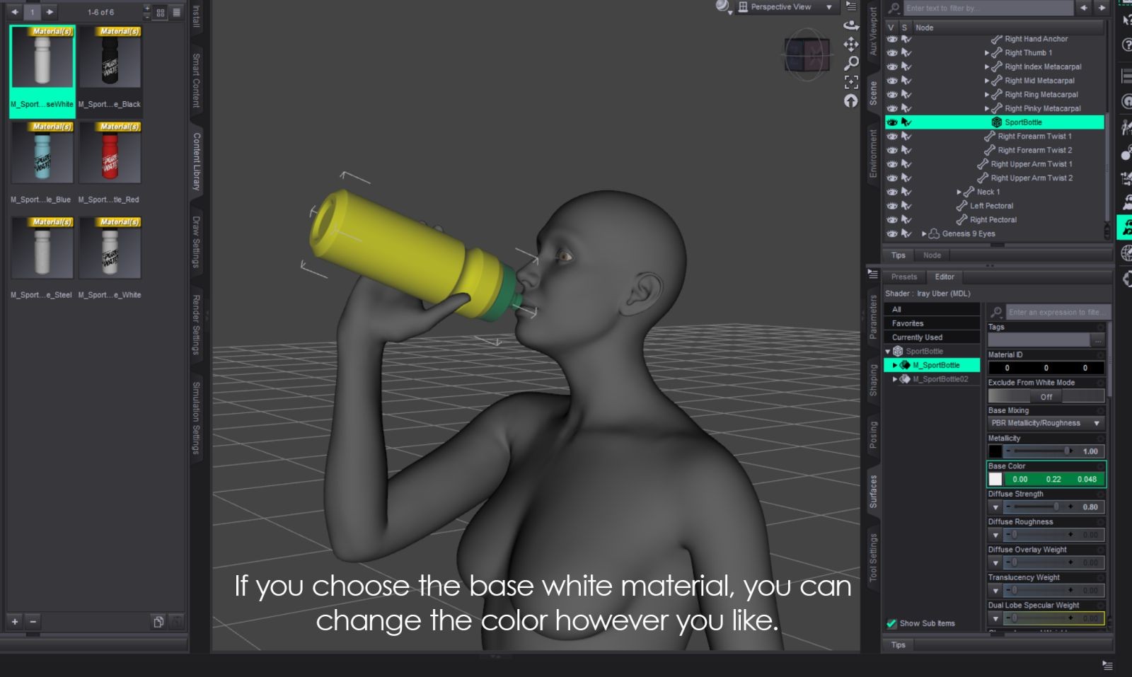 Sports Water Bottle with Poses G9 by N/A