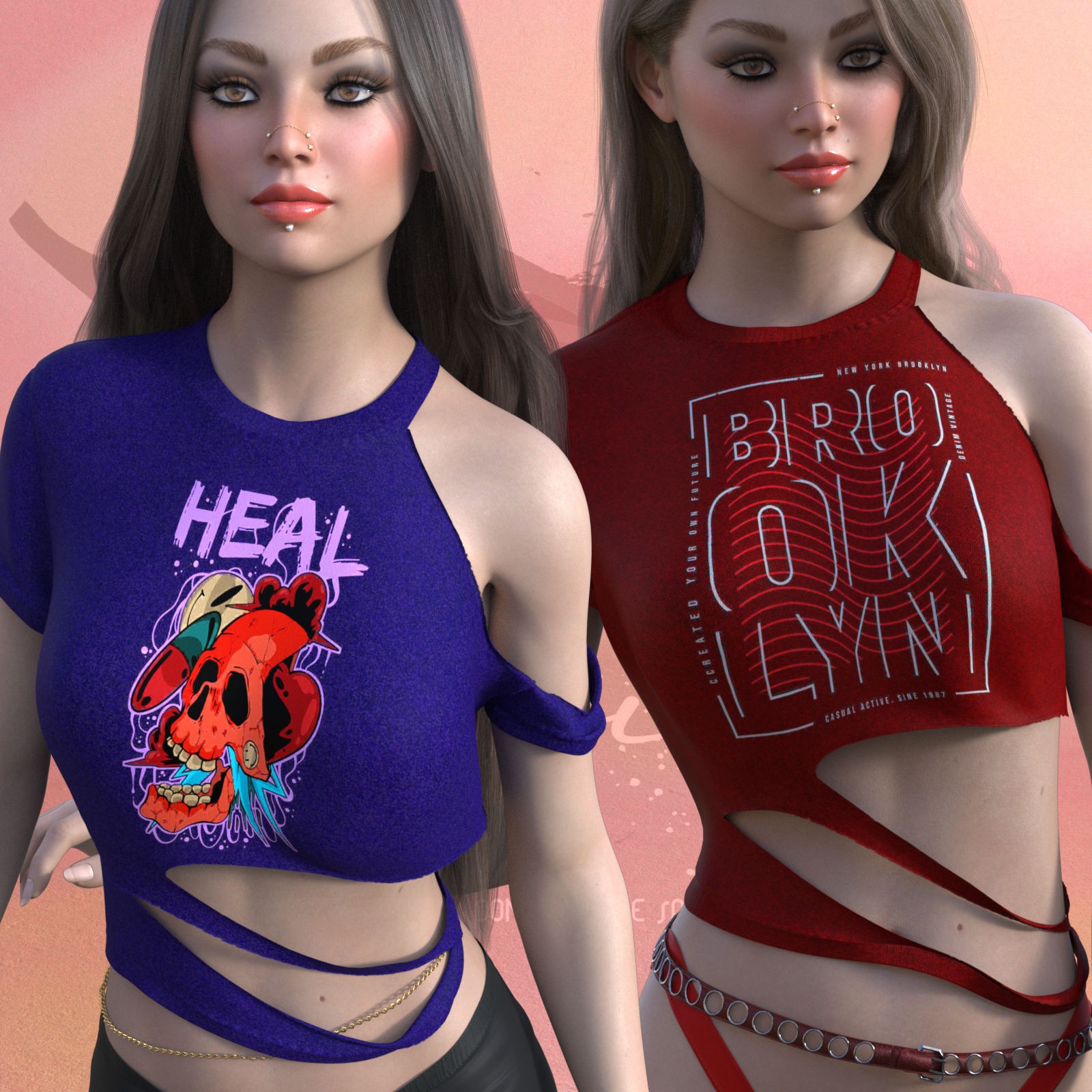 DA-StreetStyle for Ripped Tee for G8/8.1 Females by Rhiannon by N/A