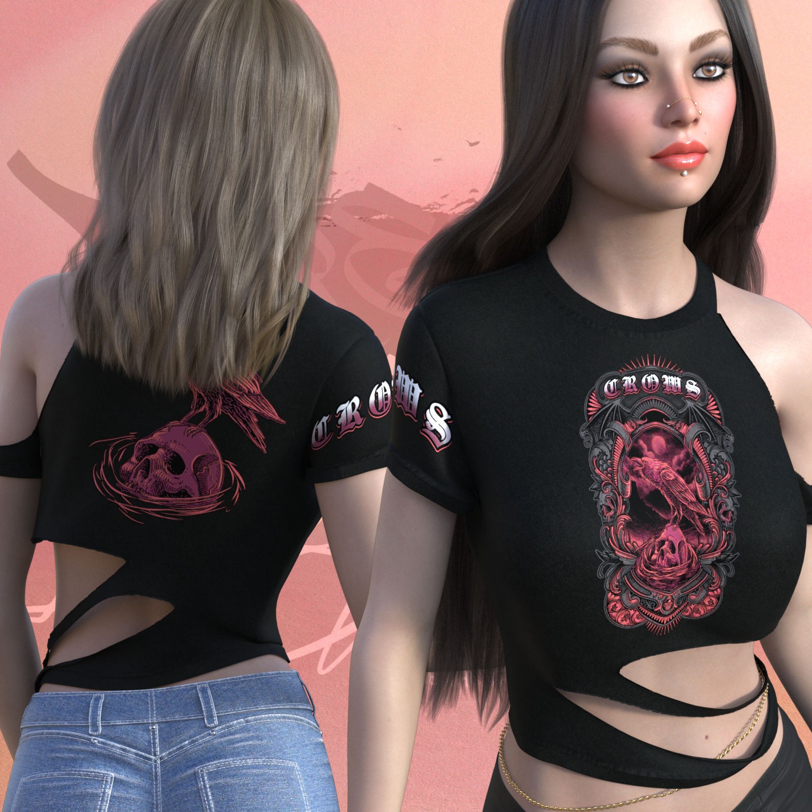 DA-StreetStyle for Ripped Tee for G8/8.1 Females by Rhiannon by N/A