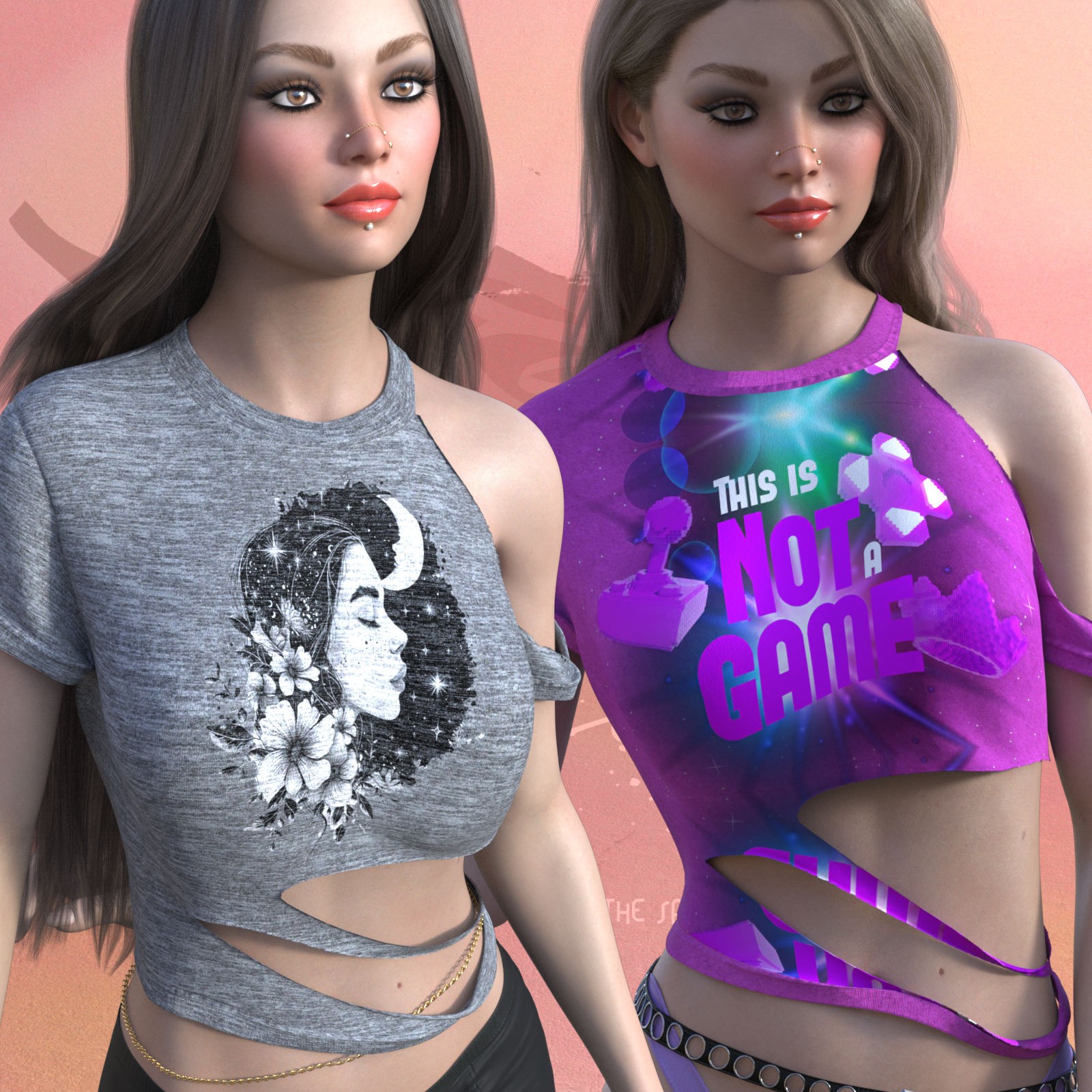 DA-StreetStyle for Ripped Tee for G8/8.1 Females by Rhiannon by N/A