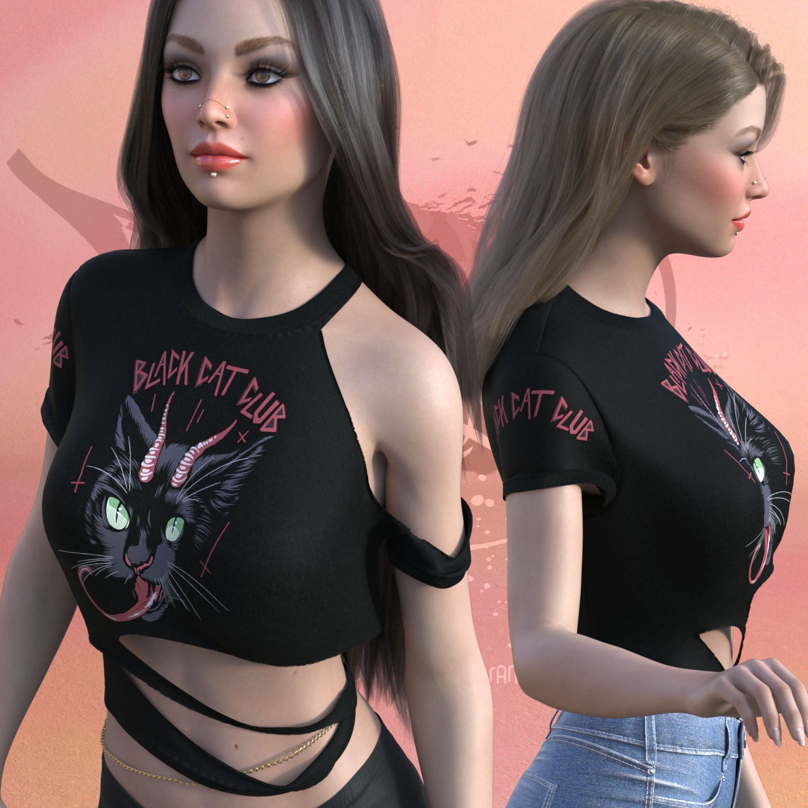 DA-StreetStyle for Ripped Tee for G8/8.1 Females by Rhiannon by N/A