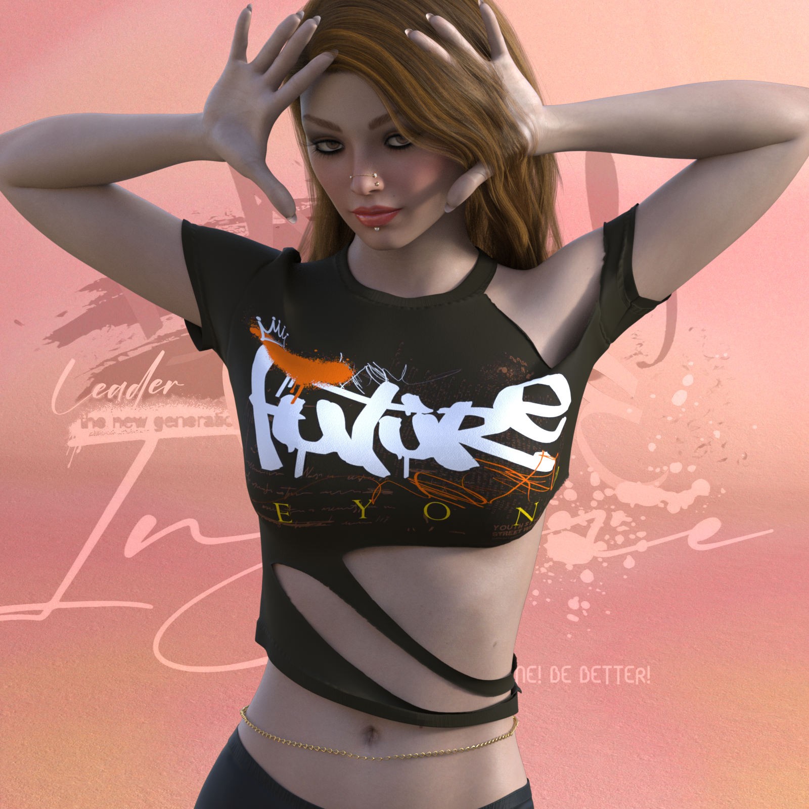 DA-StreetStyle for Ripped Tee for G8/8.1 Females by Rhiannon by N/A