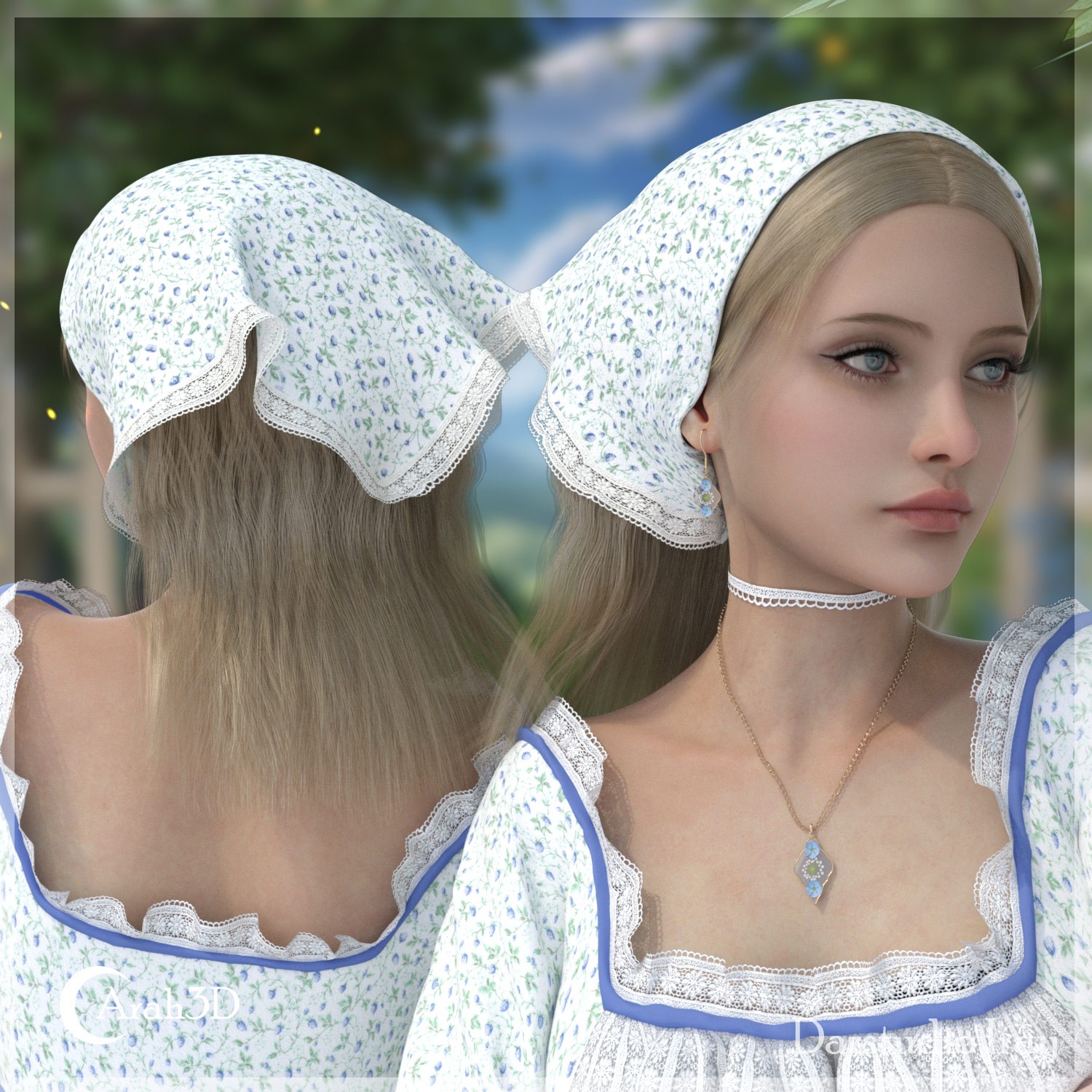 Arah3D Cottage Girl Hair for G8F and G9 by N/A