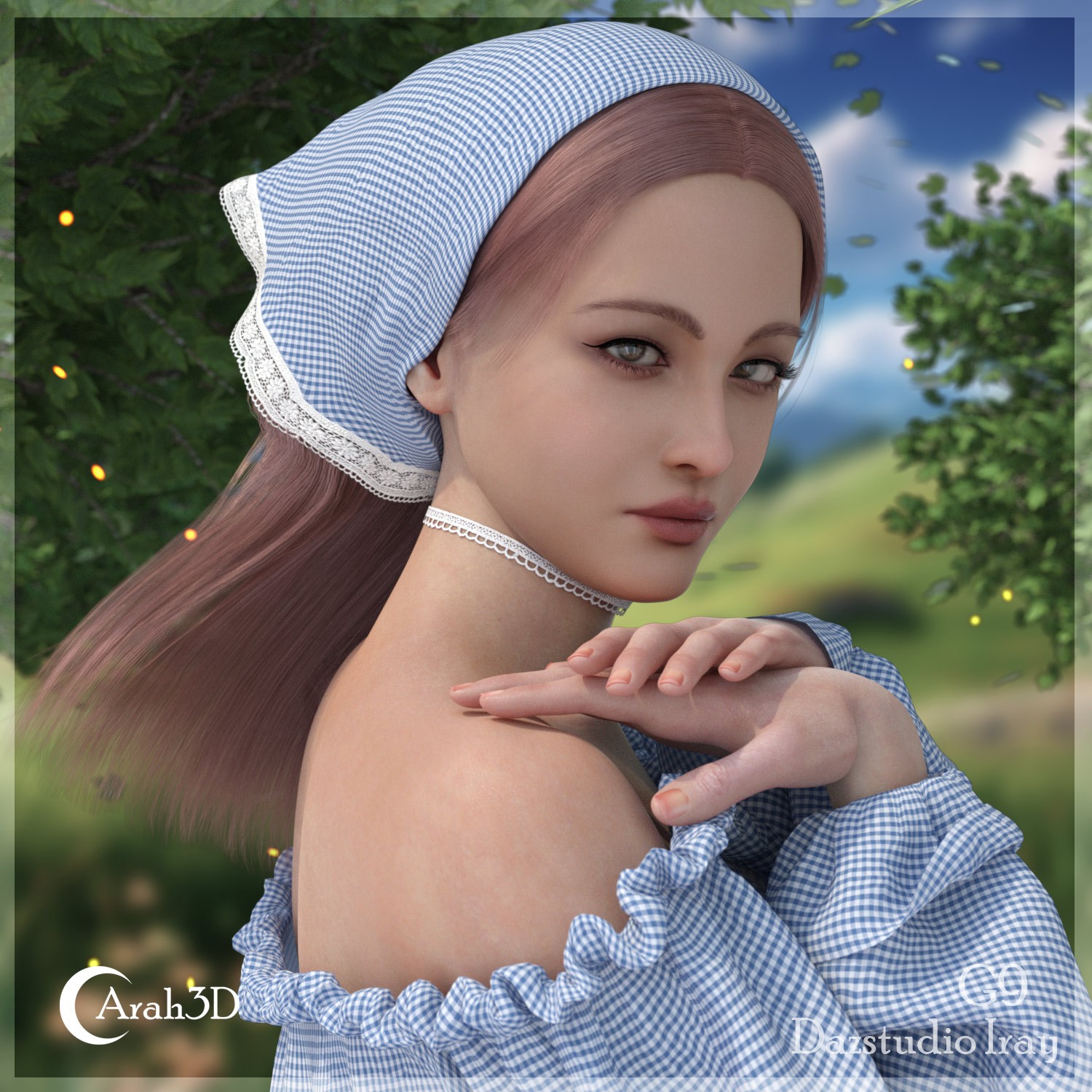 Arah3D Cottage Girl Hair for G8F and G9 by N/A