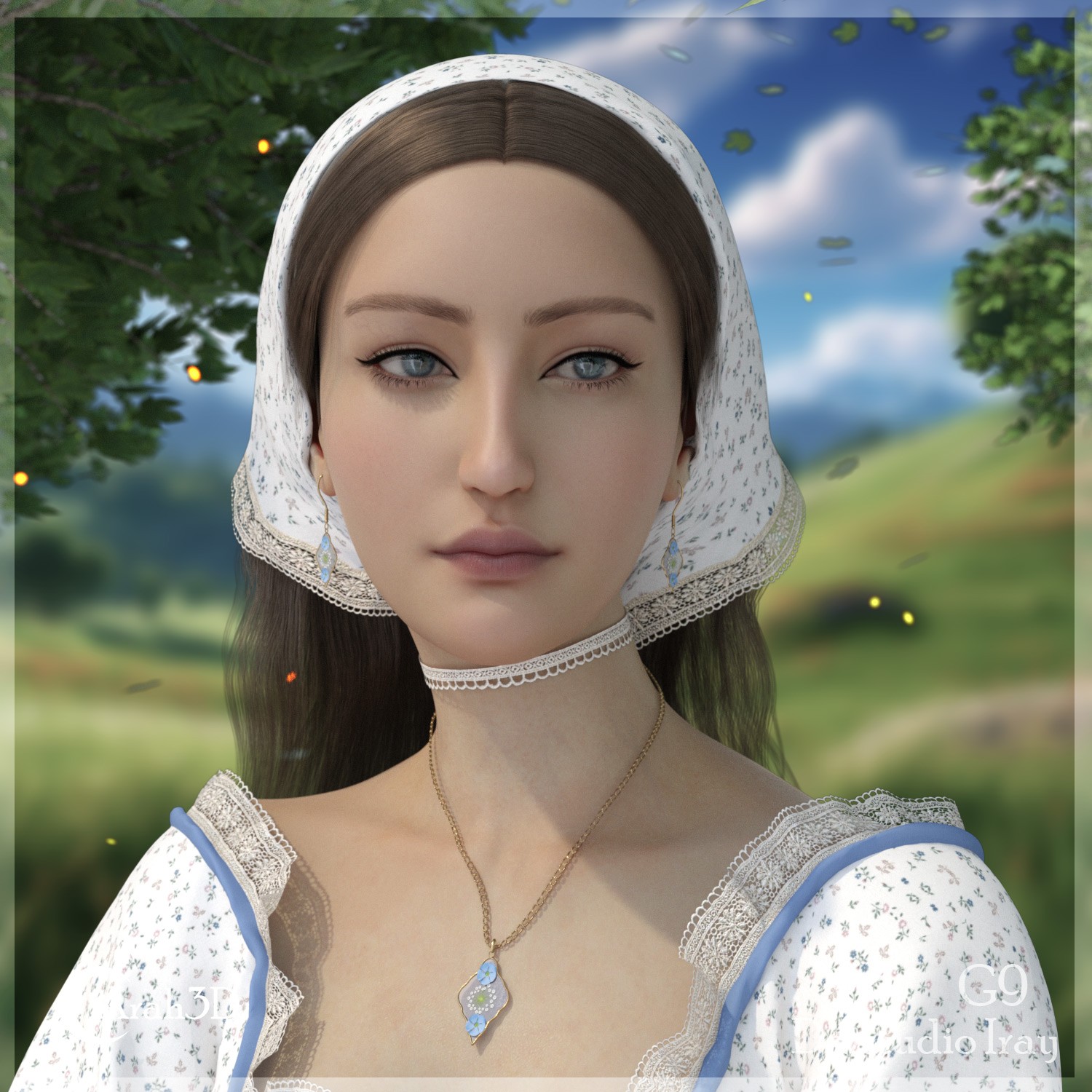 Arah3D Cottage Girl Hair for G8F and G9 by N/A