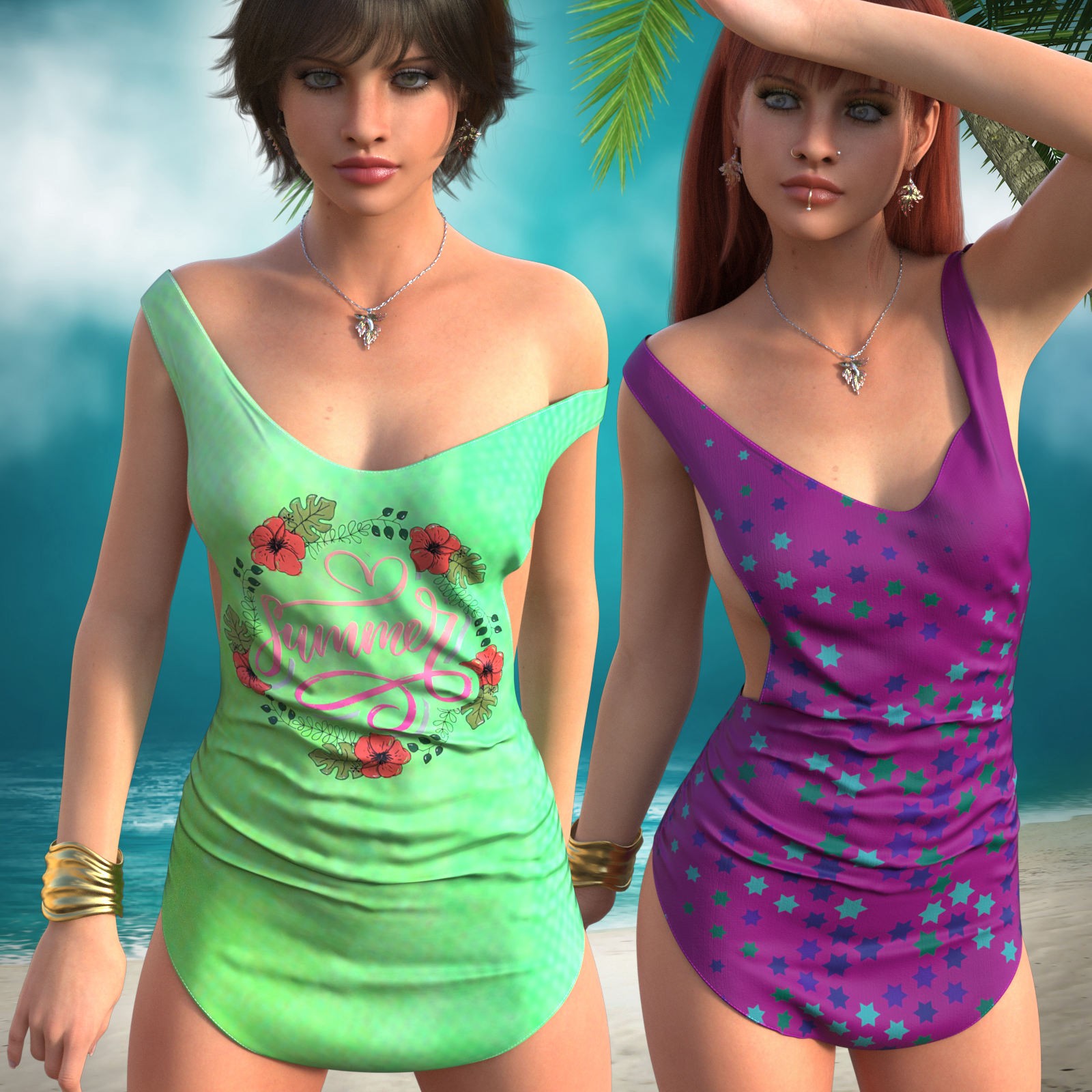 DA-Summer for dForce Mini Tank Dress G8FG8.1F G9 by Sveva by N/A