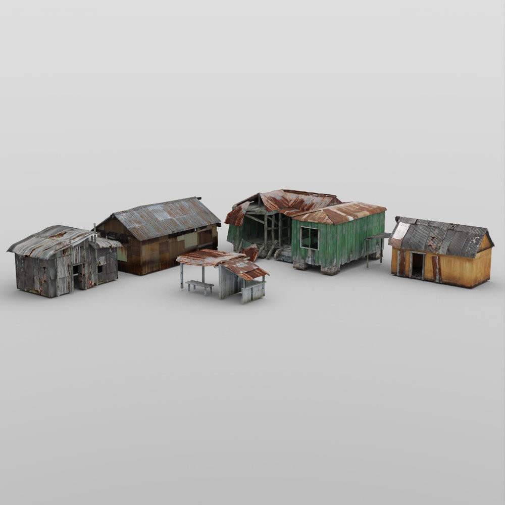 Shanty Town Buildings 1: Set 1 for DAZ Studio by N/A
