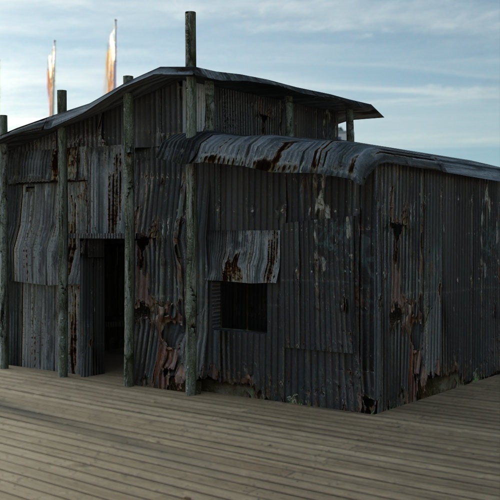 Shanty Town Buildings 1: Set 1 for DAZ Studio by N/A