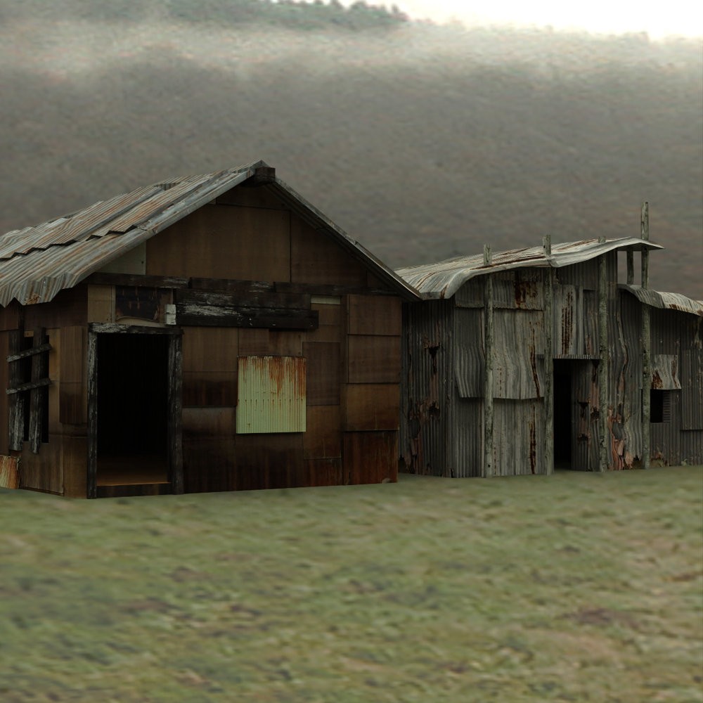 Shanty Town Buildings 1: Set 1 for DAZ Studio by N/A