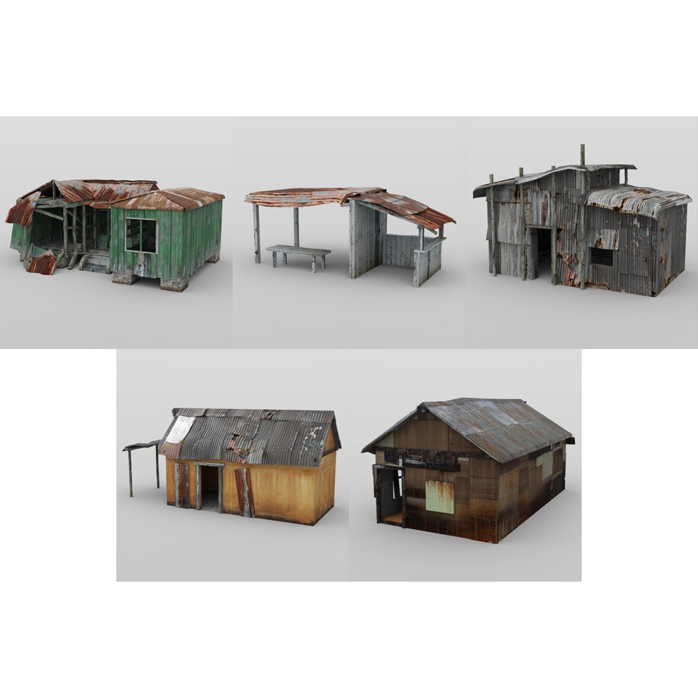 Shanty Town Buildings 1: Set 1 for DAZ Studio by N/A