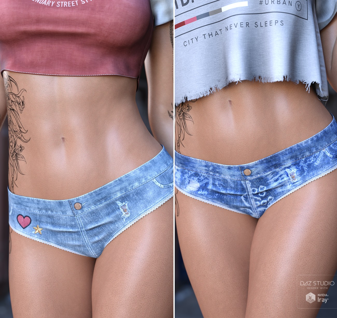 Trends Textures for dForce Micro Shorty by N/A
