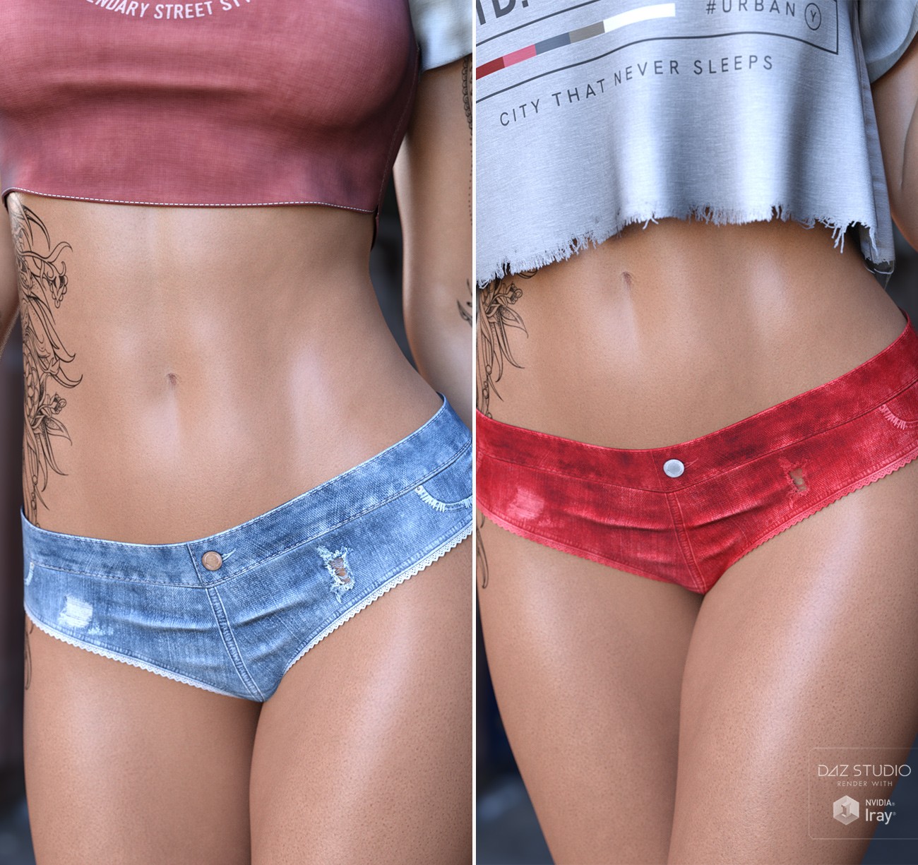 Trends Textures for dForce Micro Shorty by N/A