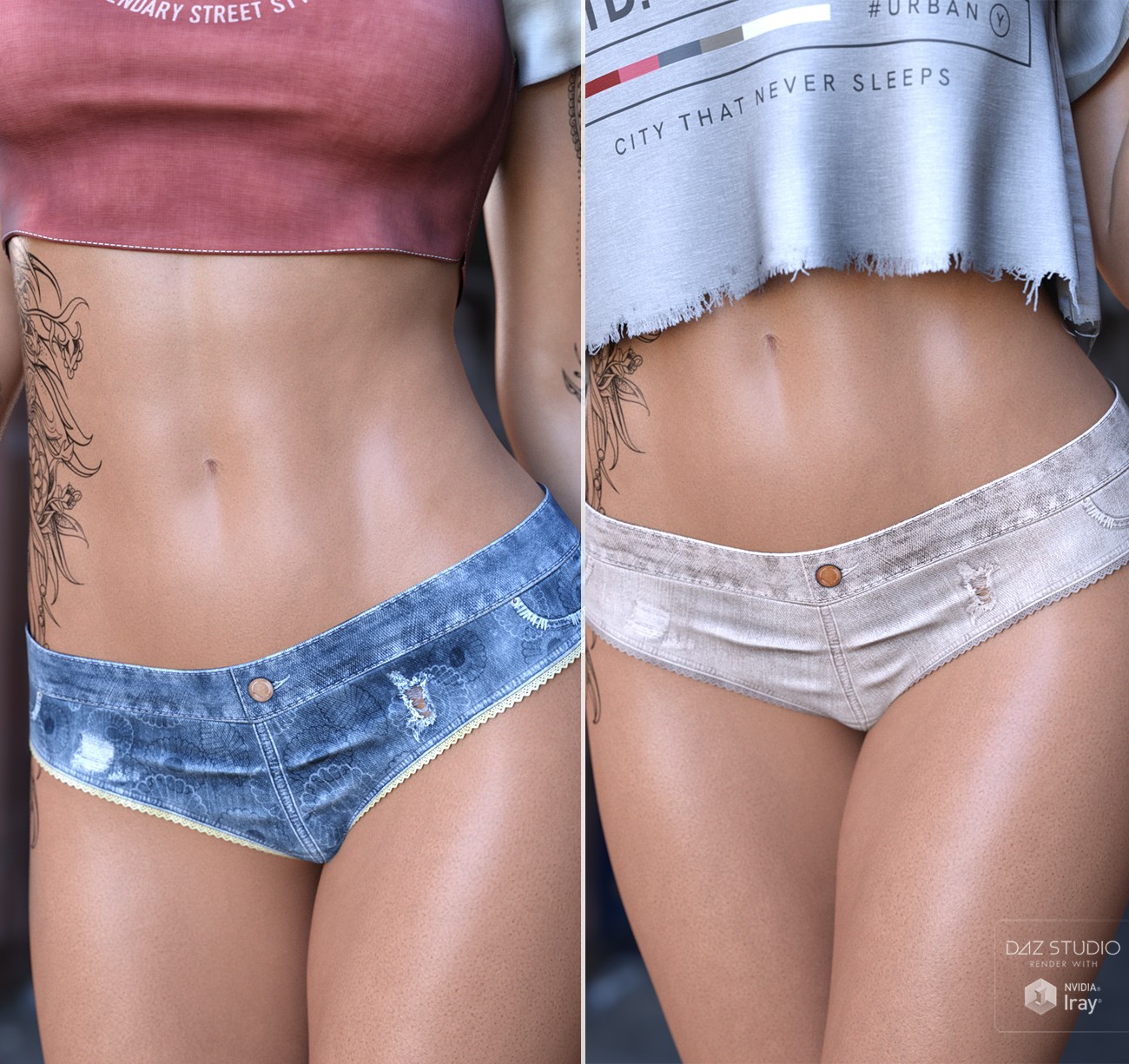Trends Textures for dForce Micro Shorty by N/A