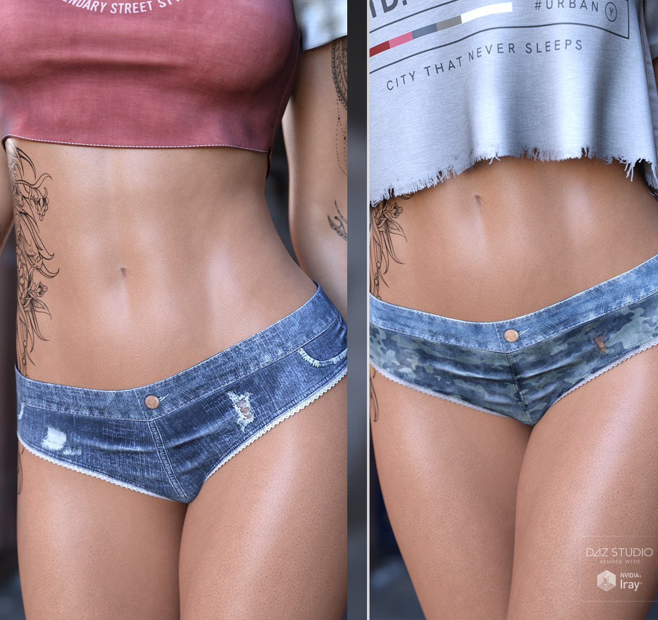 Trends Textures for dForce Micro Shorty by N/A