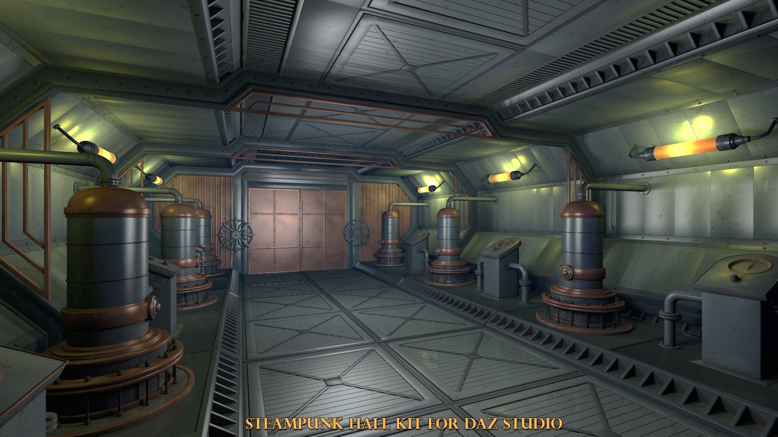 Steampunk Hall Kit for Daz Studio by N/A