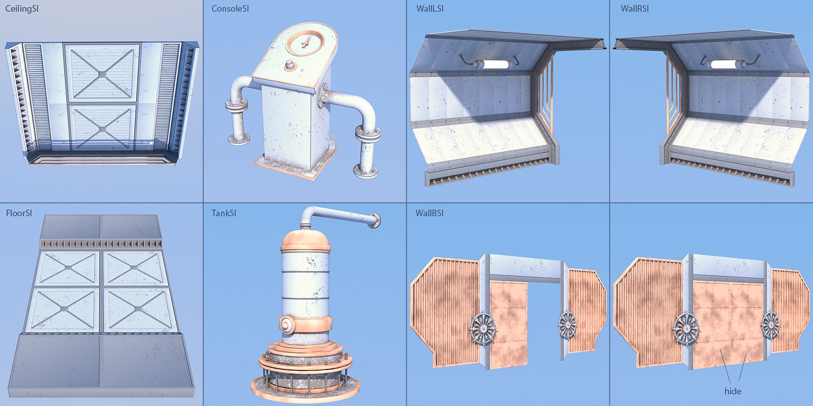 Steampunk Hall Kit for Daz Studio by N/A