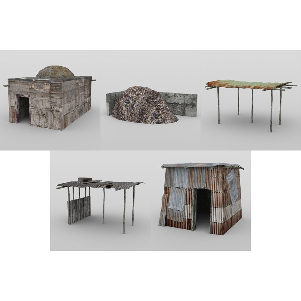 Shanty Town Buildings 1: Set 2 for DAZ Studio by N/A