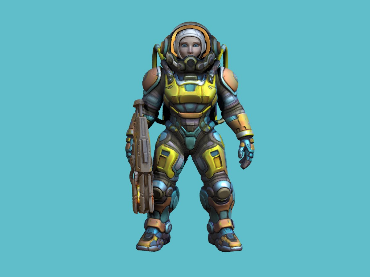 R-9 Female Astronaut by N/A