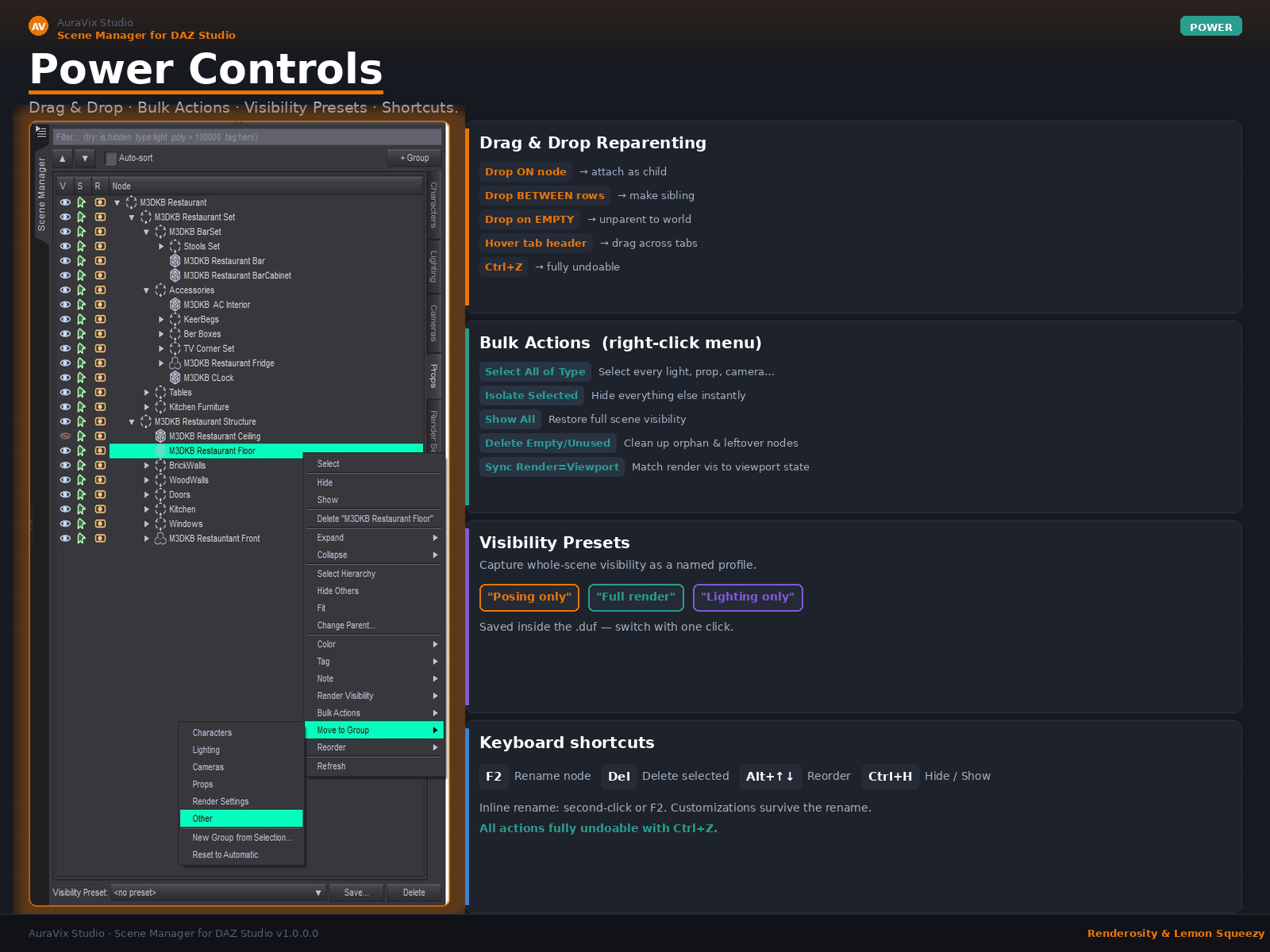 Scene Manager for DAZ Studio 4.x by N/A