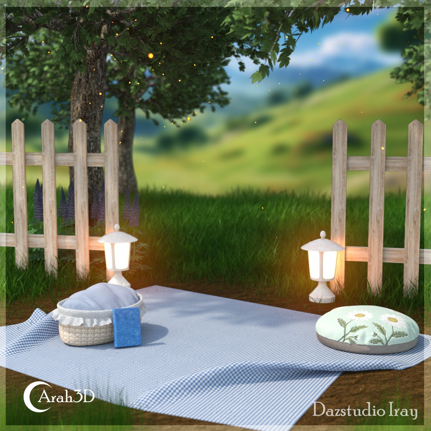 Arah3D Cottage Girl Props and Poses for G8F and G9 by N/A