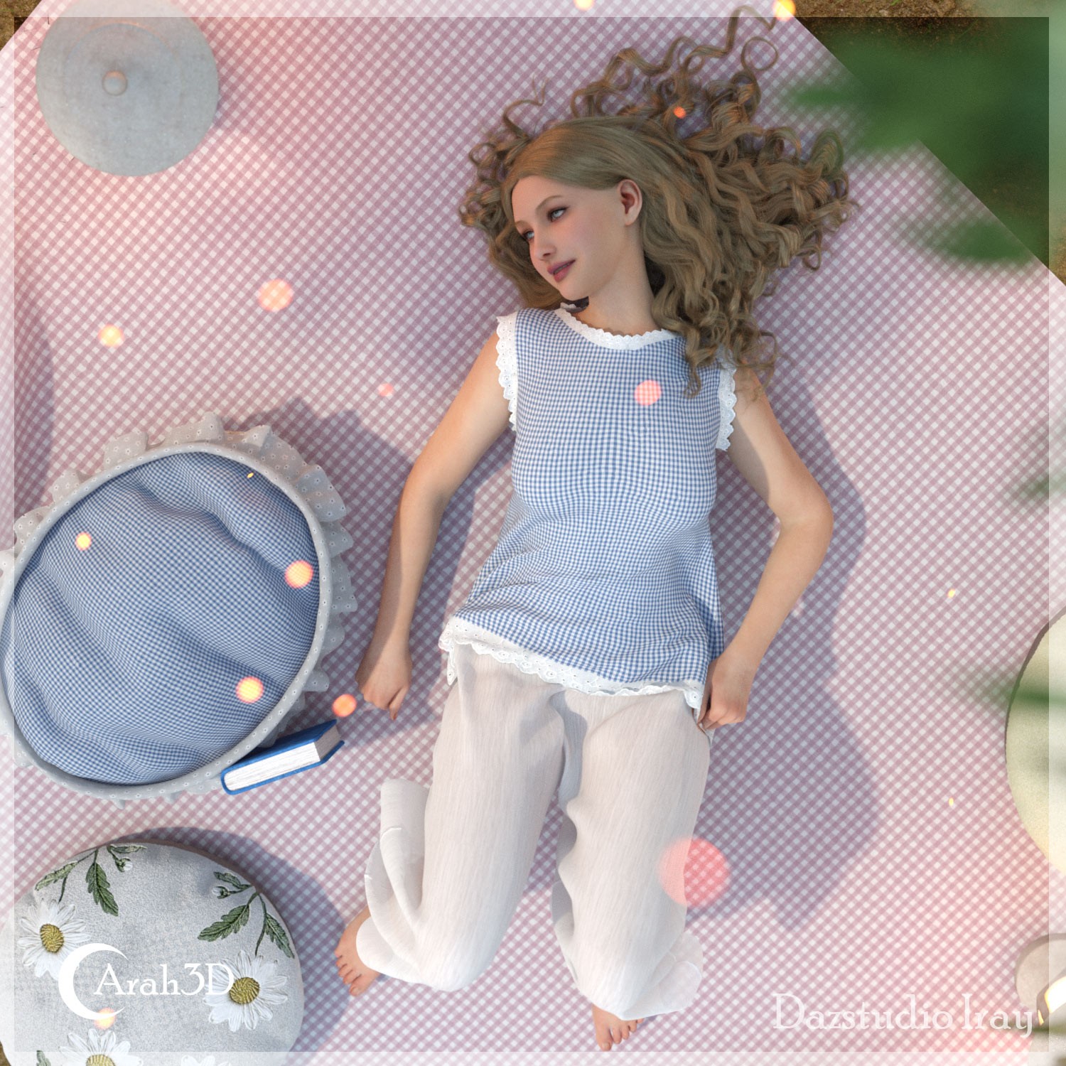 Arah3D Cottage Girl Props and Poses for G8F and G9 by N/A