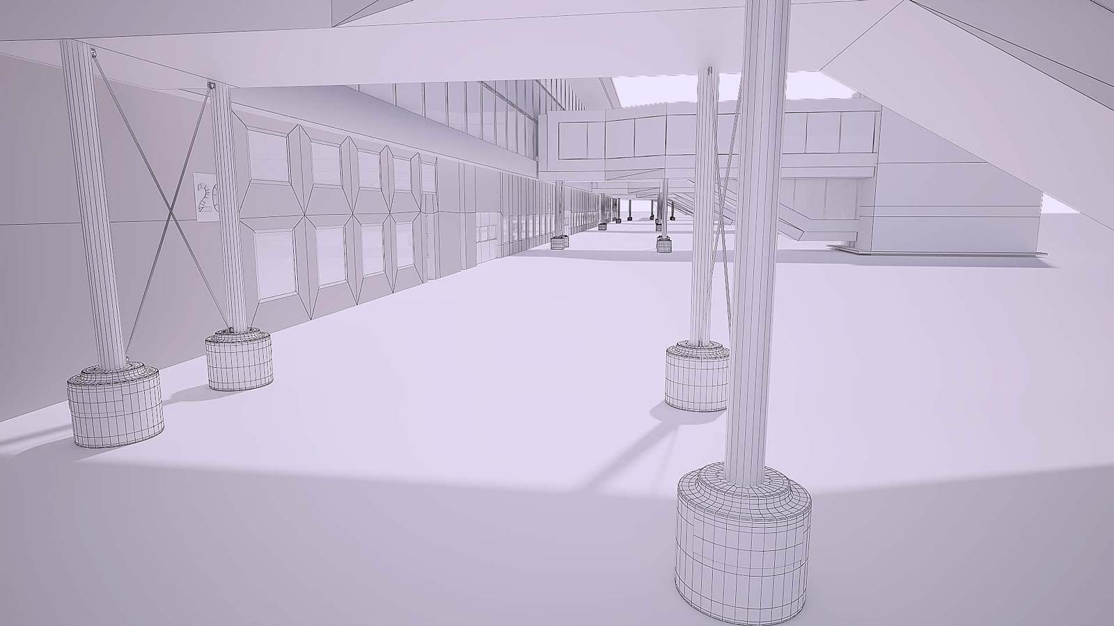 Bergen Airport, Flesland Terminal – Low-Poly 3D Model (Exterior Only) by N/A