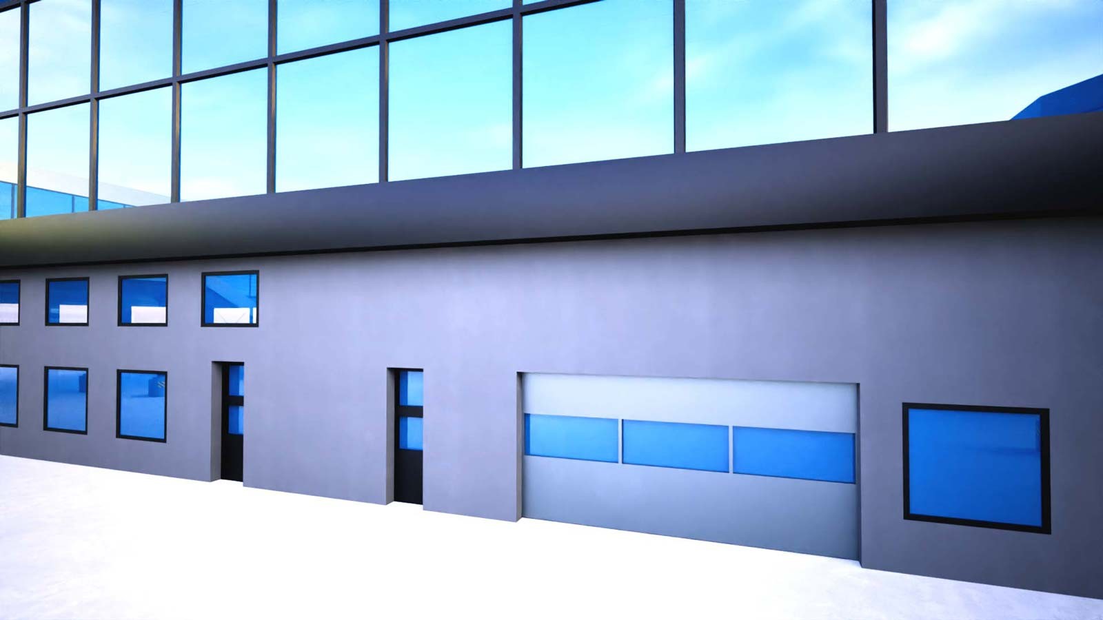 Bergen Airport, Flesland Terminal – Low-Poly 3D Model (Exterior Only) by N/A