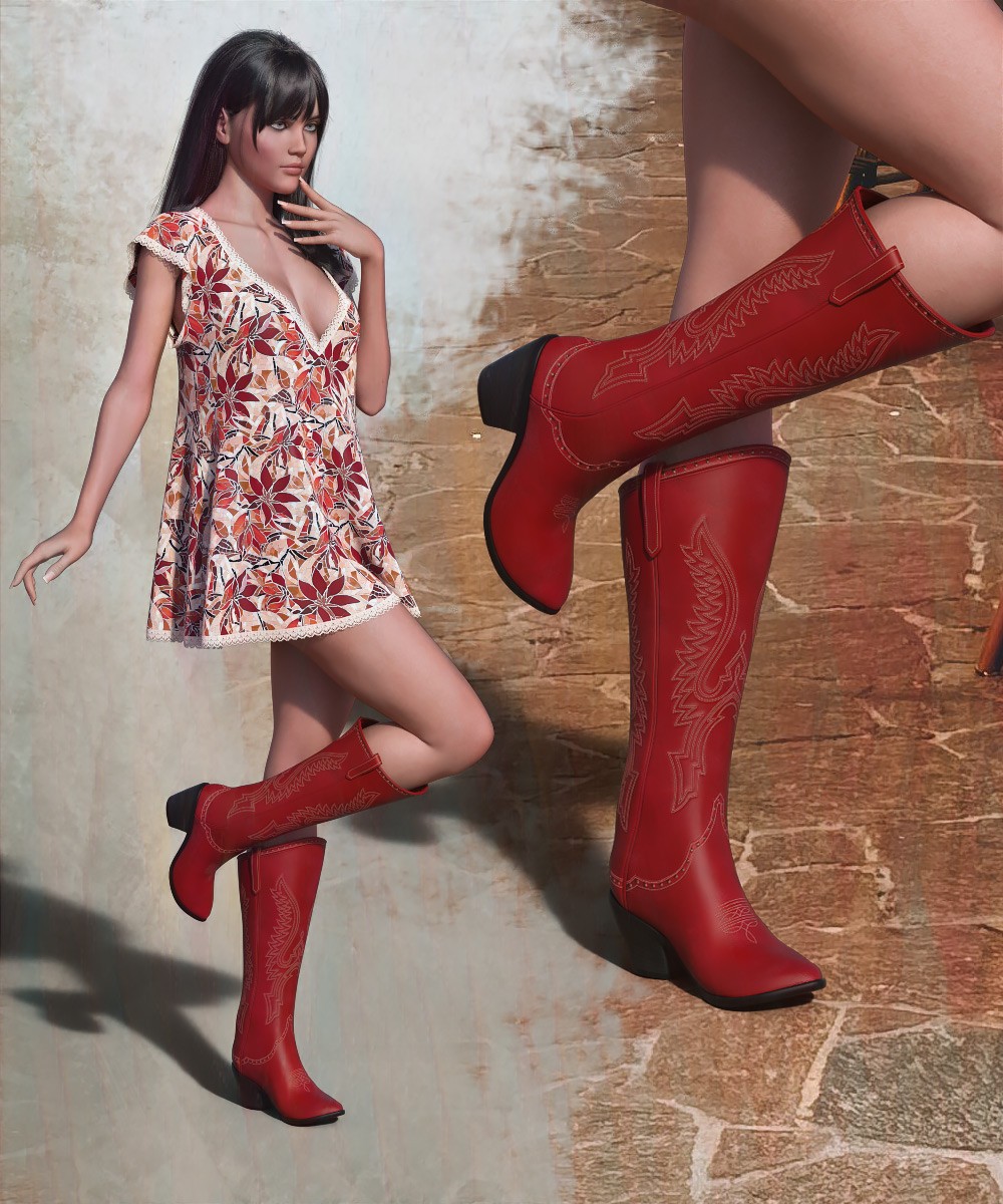 Kiki Mini Dress and Boots for G8/8.1 Females by N/A