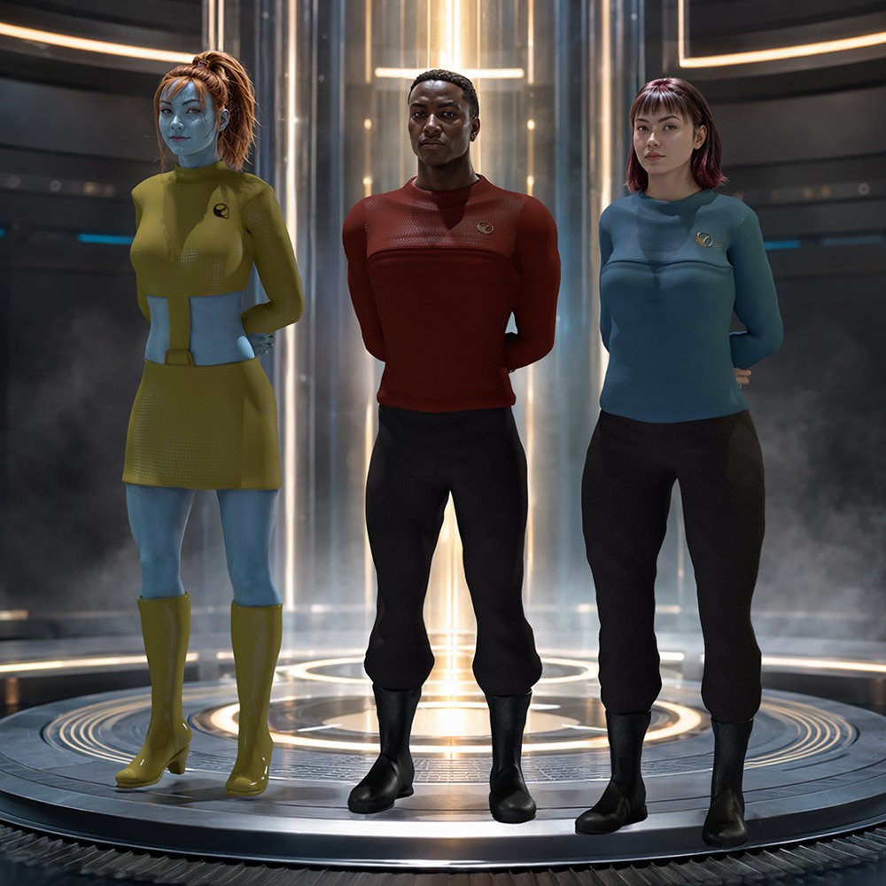 Space Fleet Uniform for LF2 and LH2 for Poser by N/A