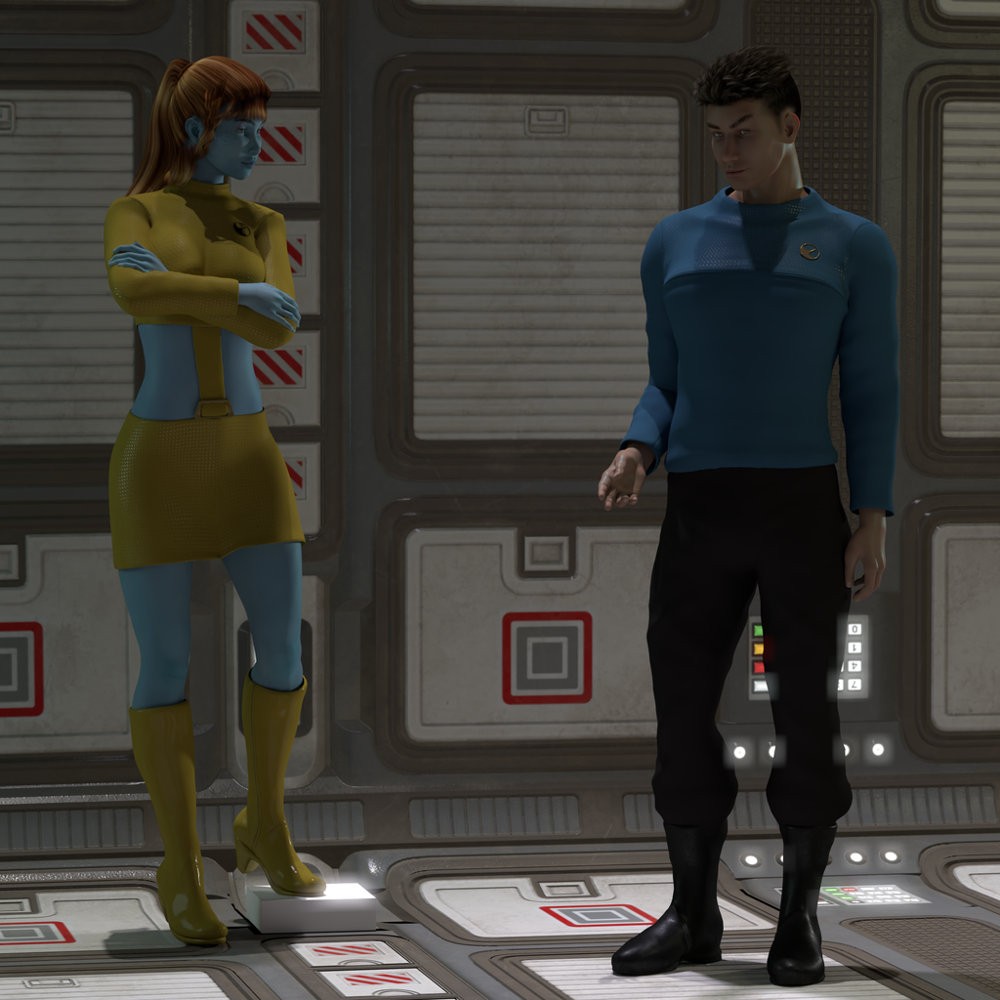 Space Fleet Uniform for LF2 and LH2 for Poser by N/A