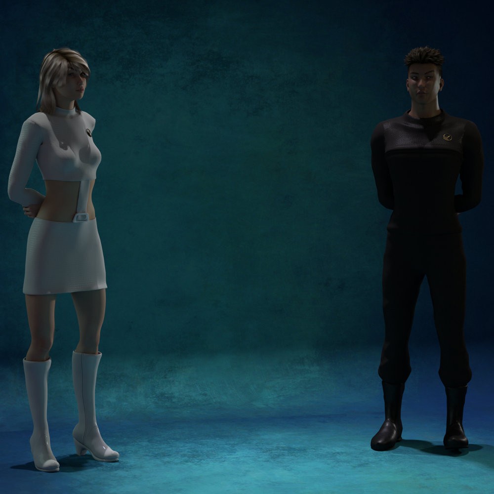 Space Fleet Uniform for LF2 and LH2 for Poser by N/A
