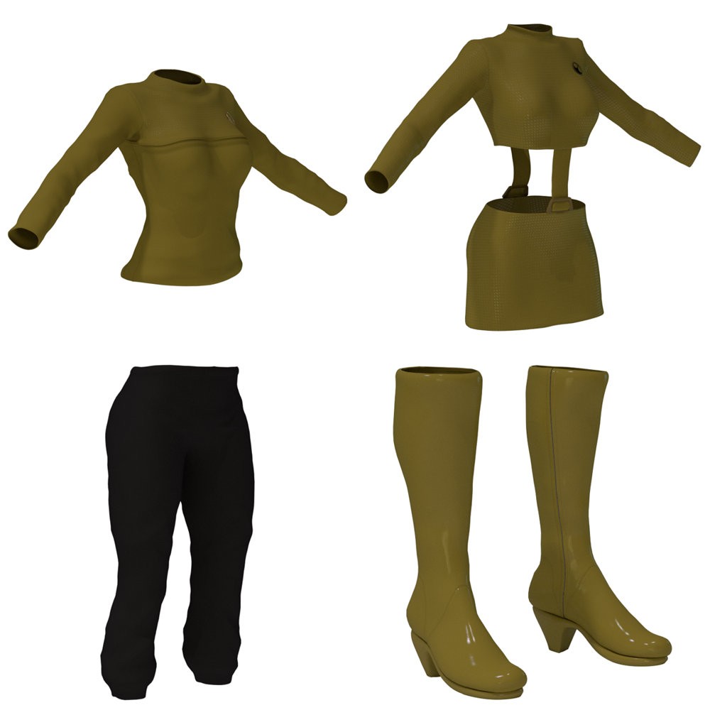 Space Fleet Uniform for LF2 and LH2 for Poser by N/A