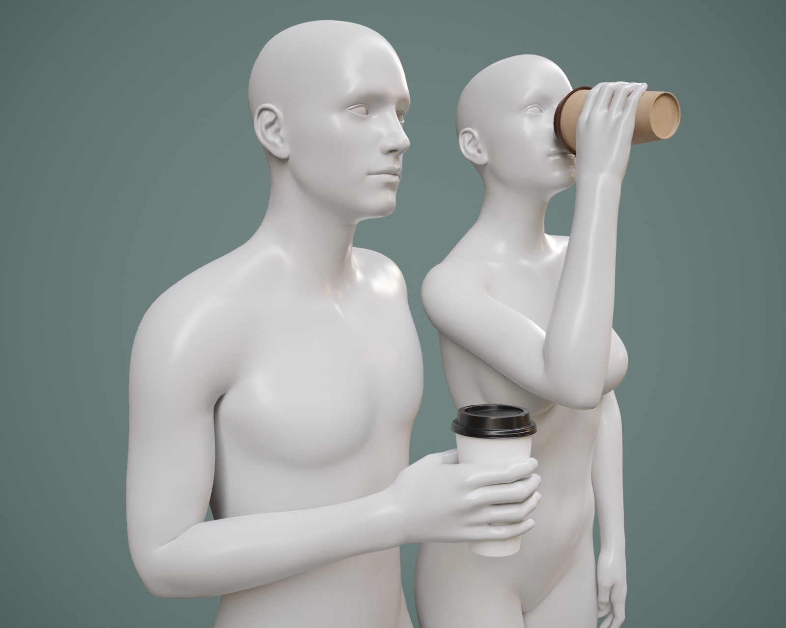 Coffee To Go Paper Cup with Poses G8FM G9 by N/A