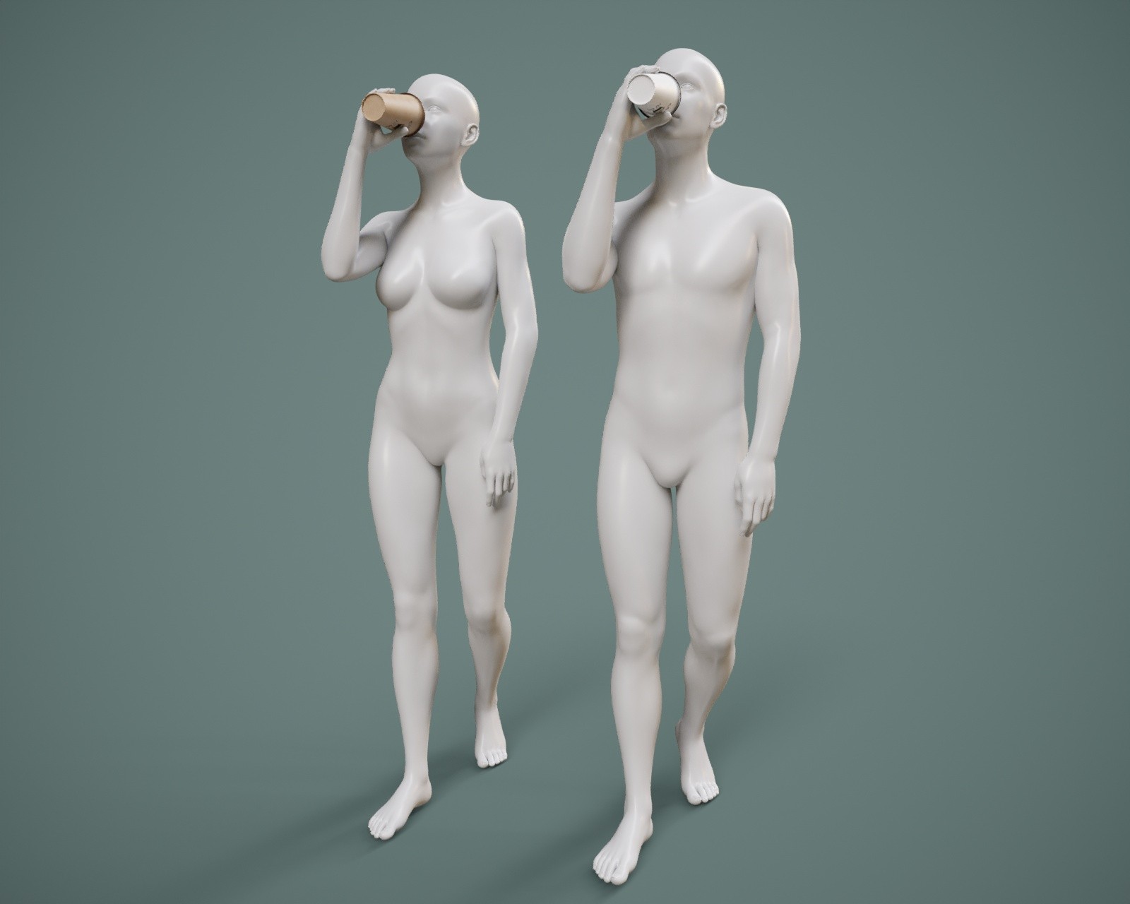 Coffee To Go Paper Cup with Poses G8FM G9 by N/A