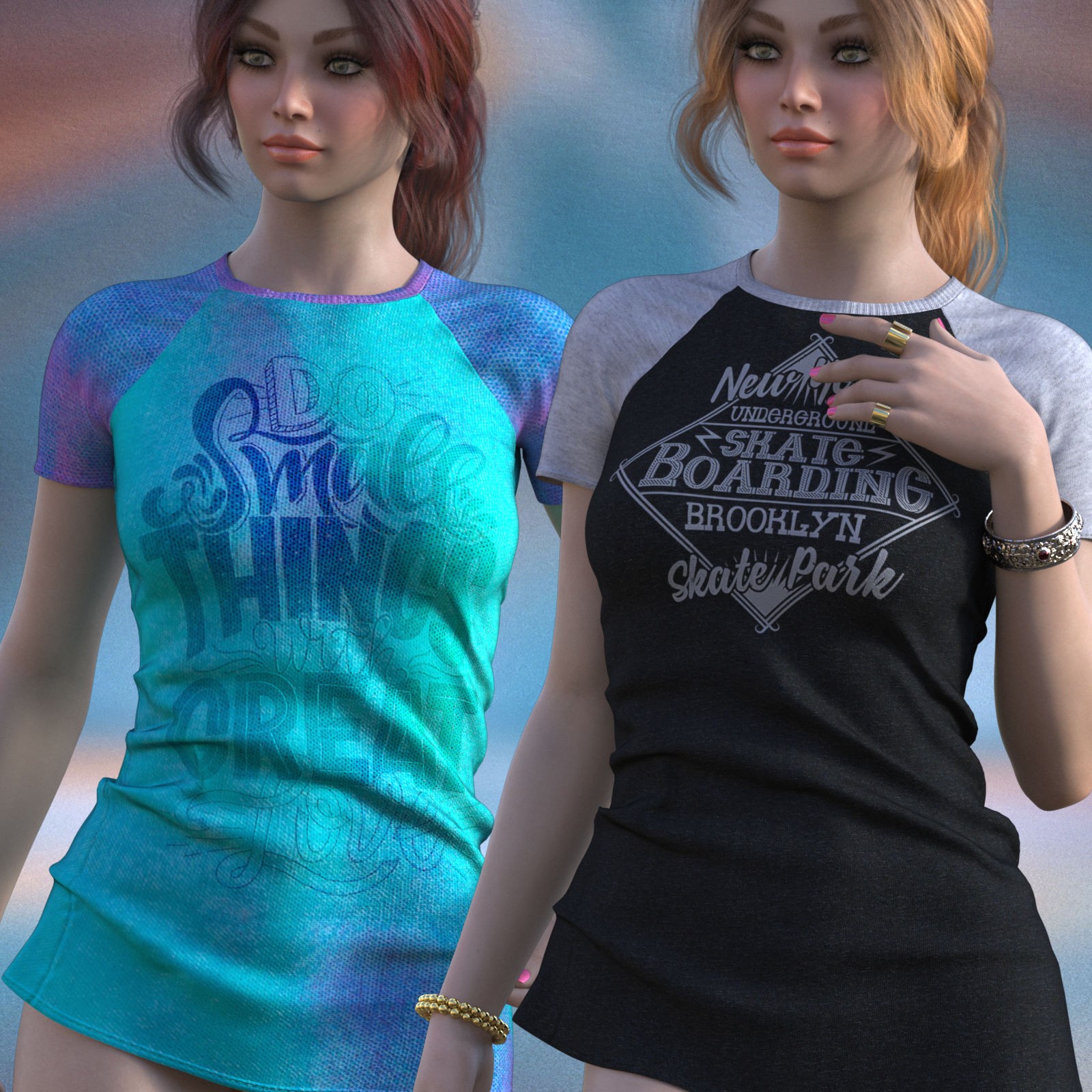 DA-SweetHeart for dForce Extra Long TShirt Genesis8-8.1F-G9 by lilflame by N/A
