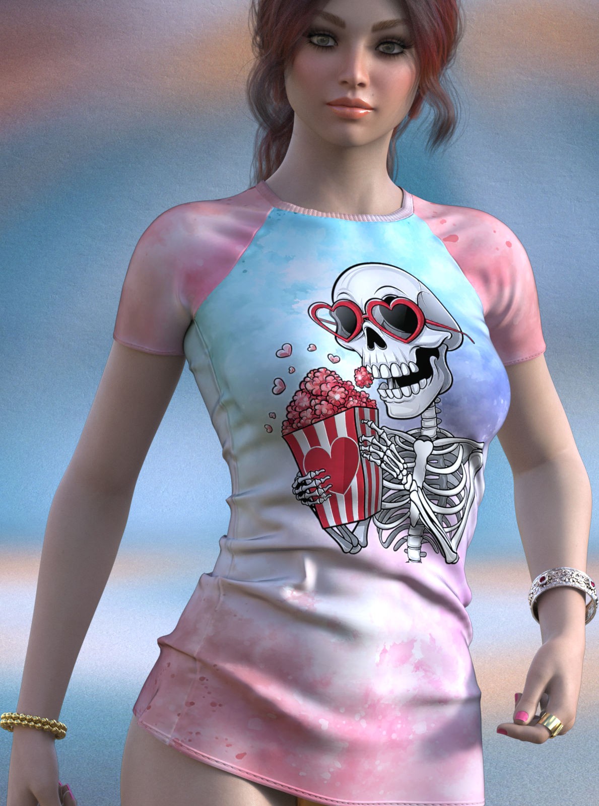 DA-SweetHeart for dForce Extra Long TShirt Genesis8-8.1F-G9 by lilflame by N/A