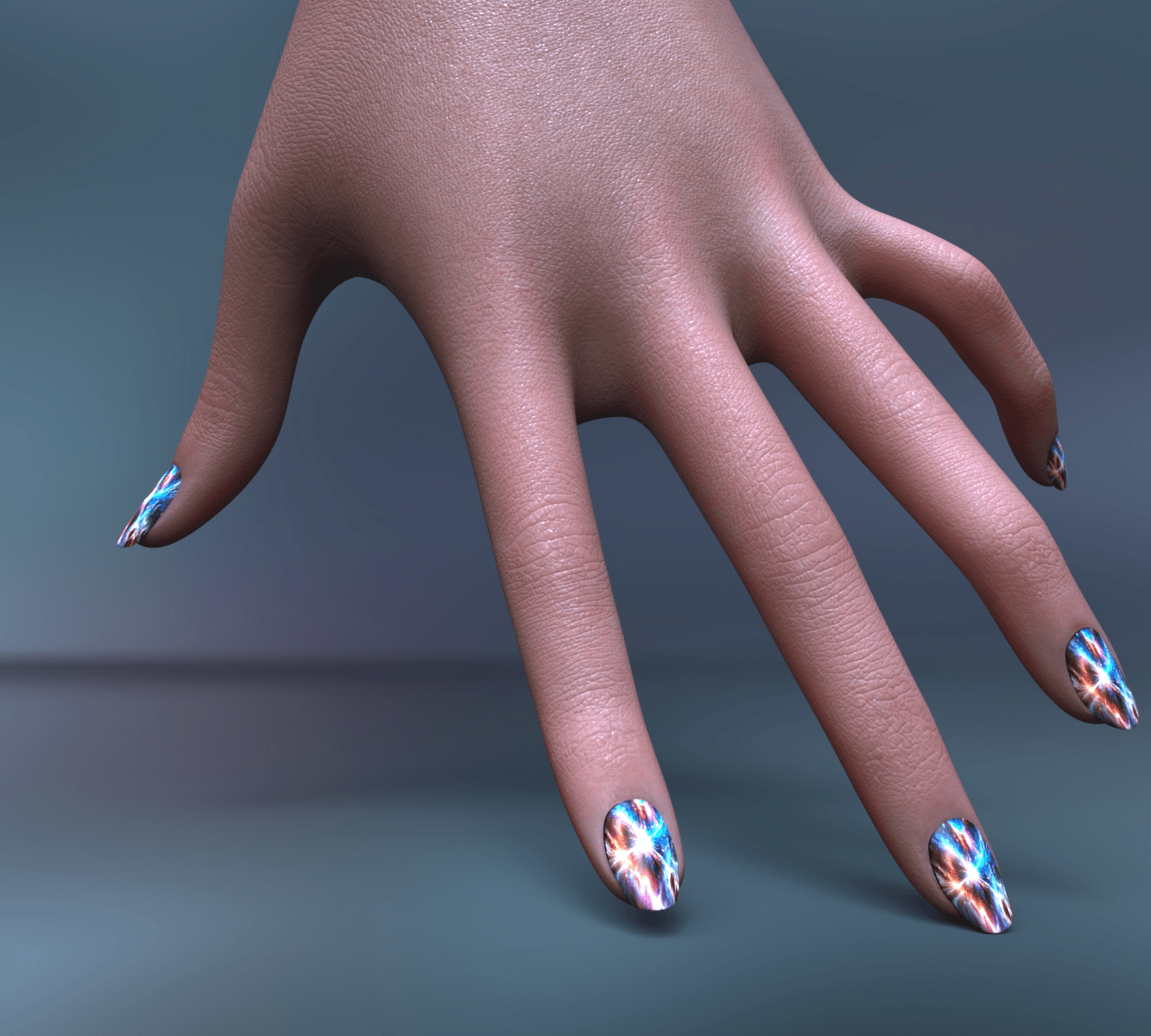 Mythic Worlds Nails Galaxy For Genesis 9 female by N/A