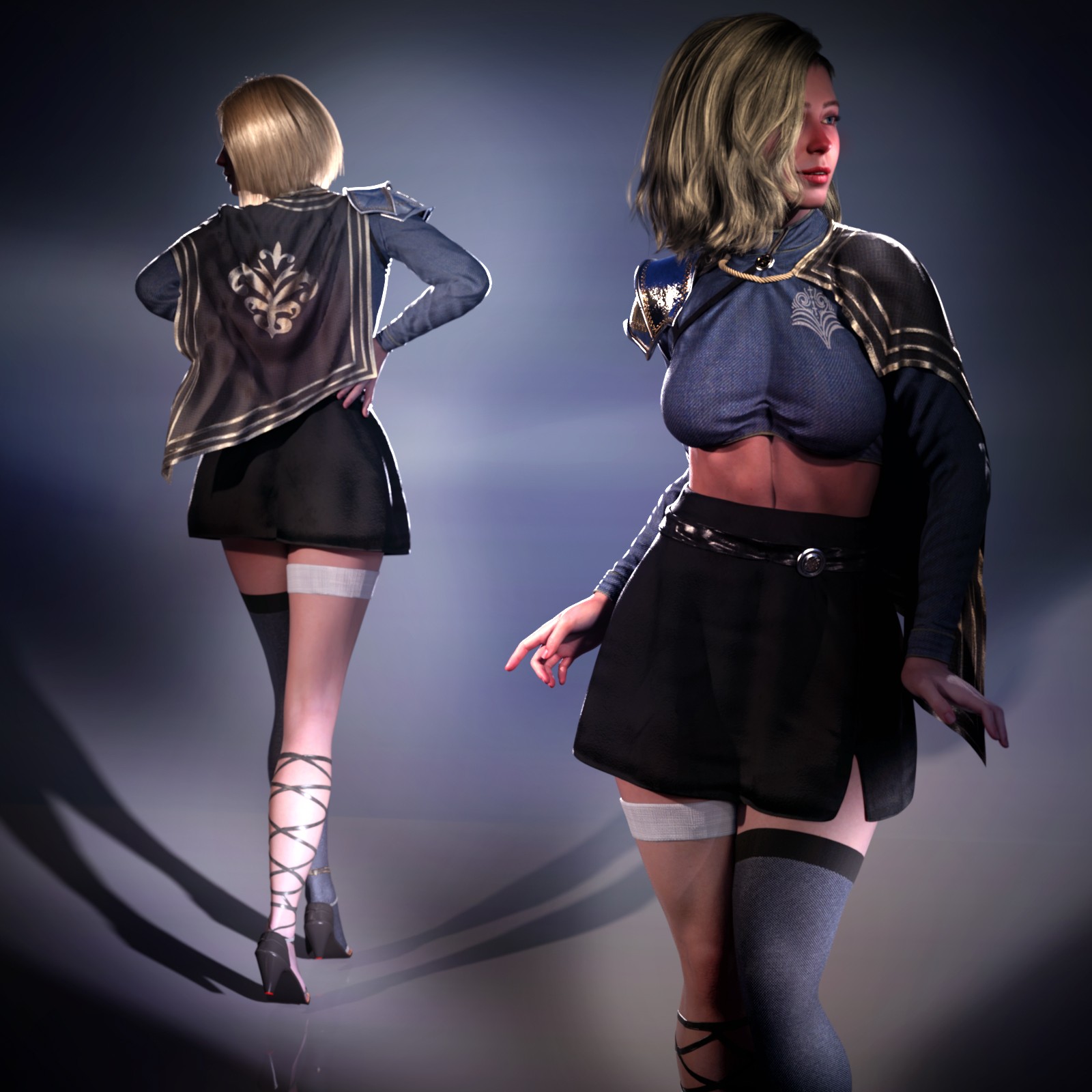 Stellar Officer Outfit for Genesis 8.1 Female and Genesis 9 by N/A