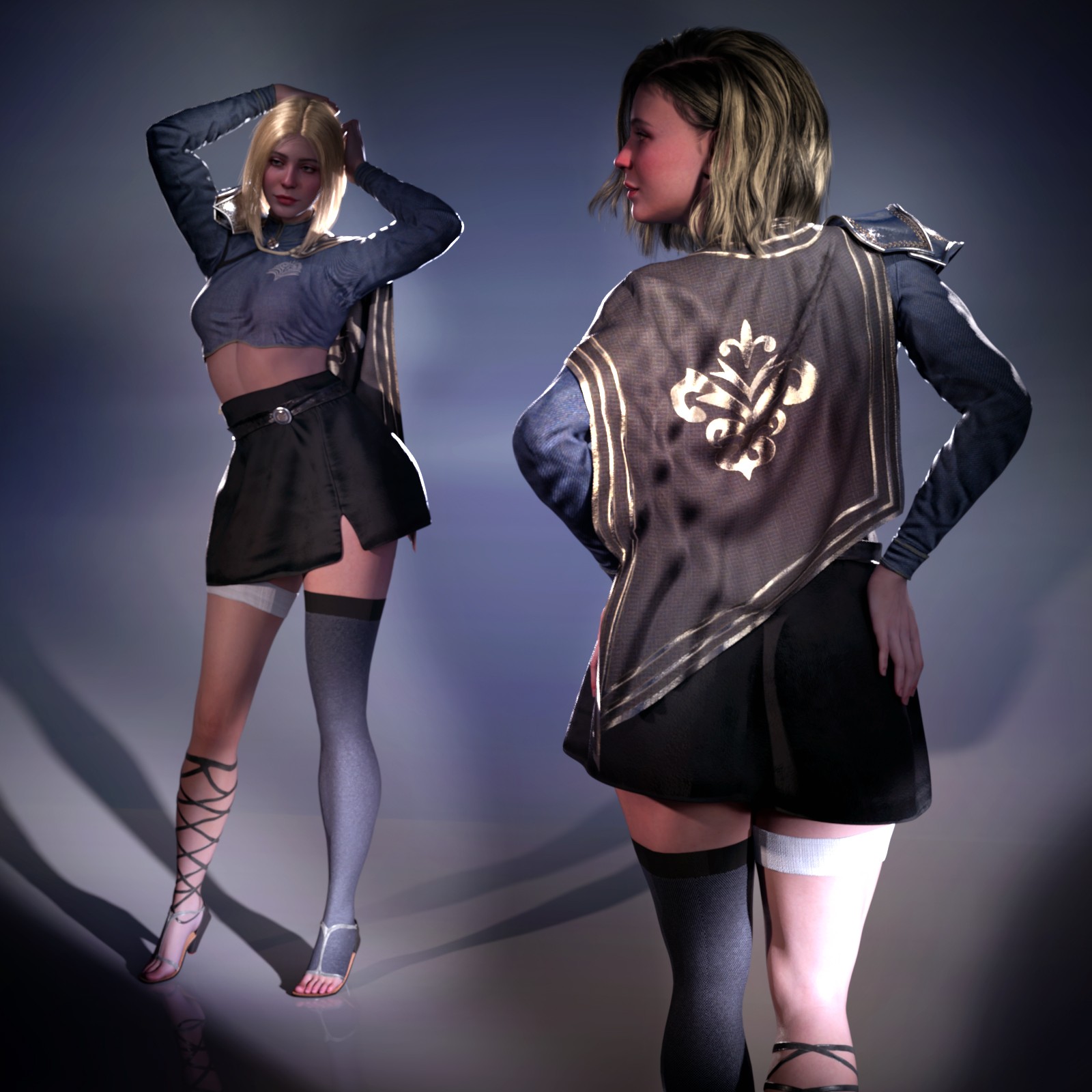 Stellar Officer Outfit for Genesis 8.1 Female and Genesis 9 by N/A