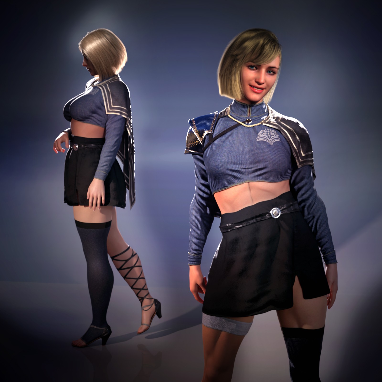 Stellar Officer Outfit for Genesis 8.1 Female and Genesis 9 by N/A