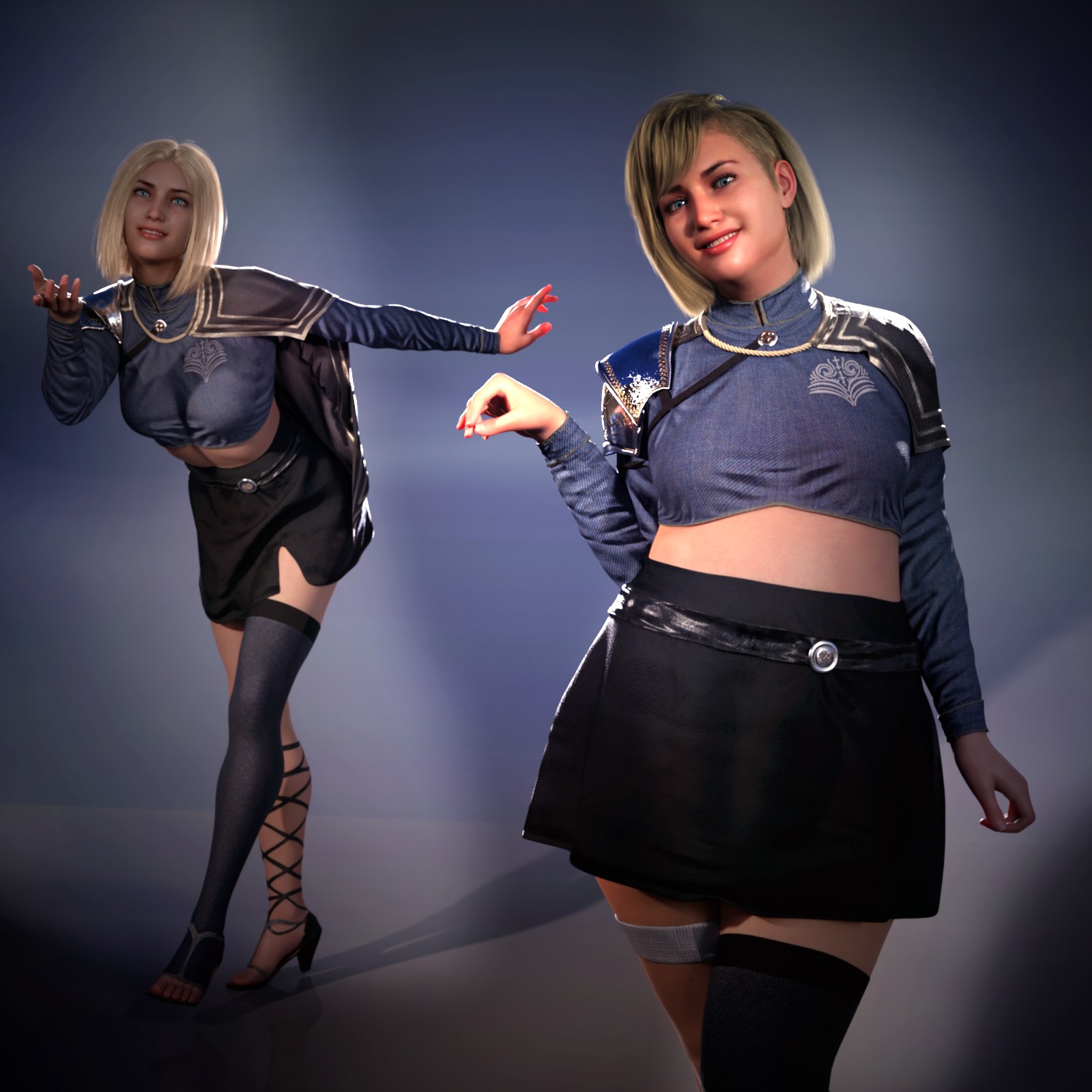 Stellar Officer Outfit for Genesis 8.1 Female and Genesis 9 by N/A